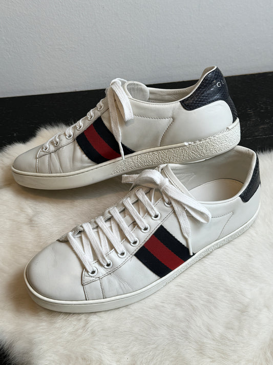 Gucci Ace Navy/Red Web Sneakers 39EU