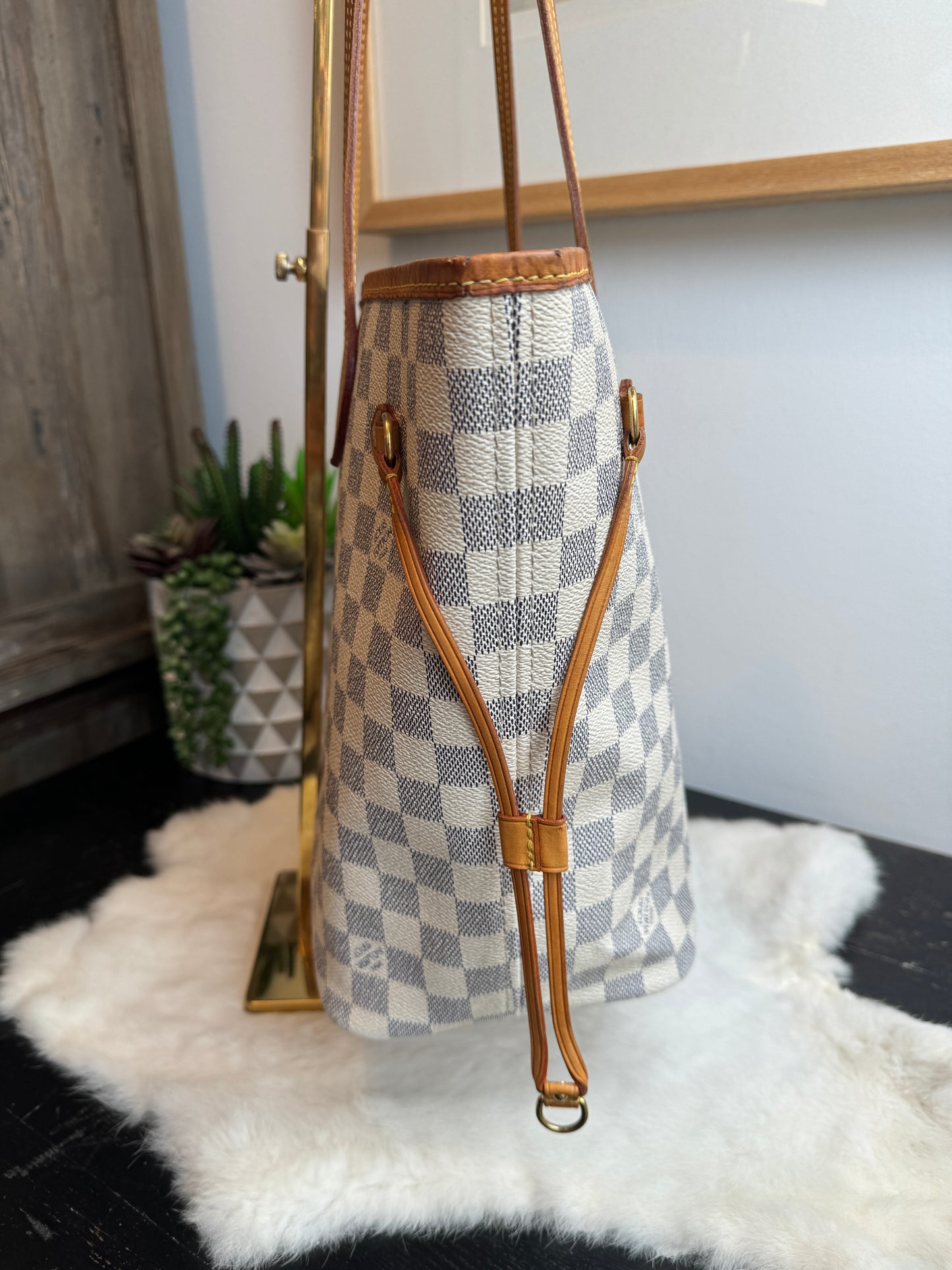 Authentic Louis Vuitton Neverfull MM Damier Azur