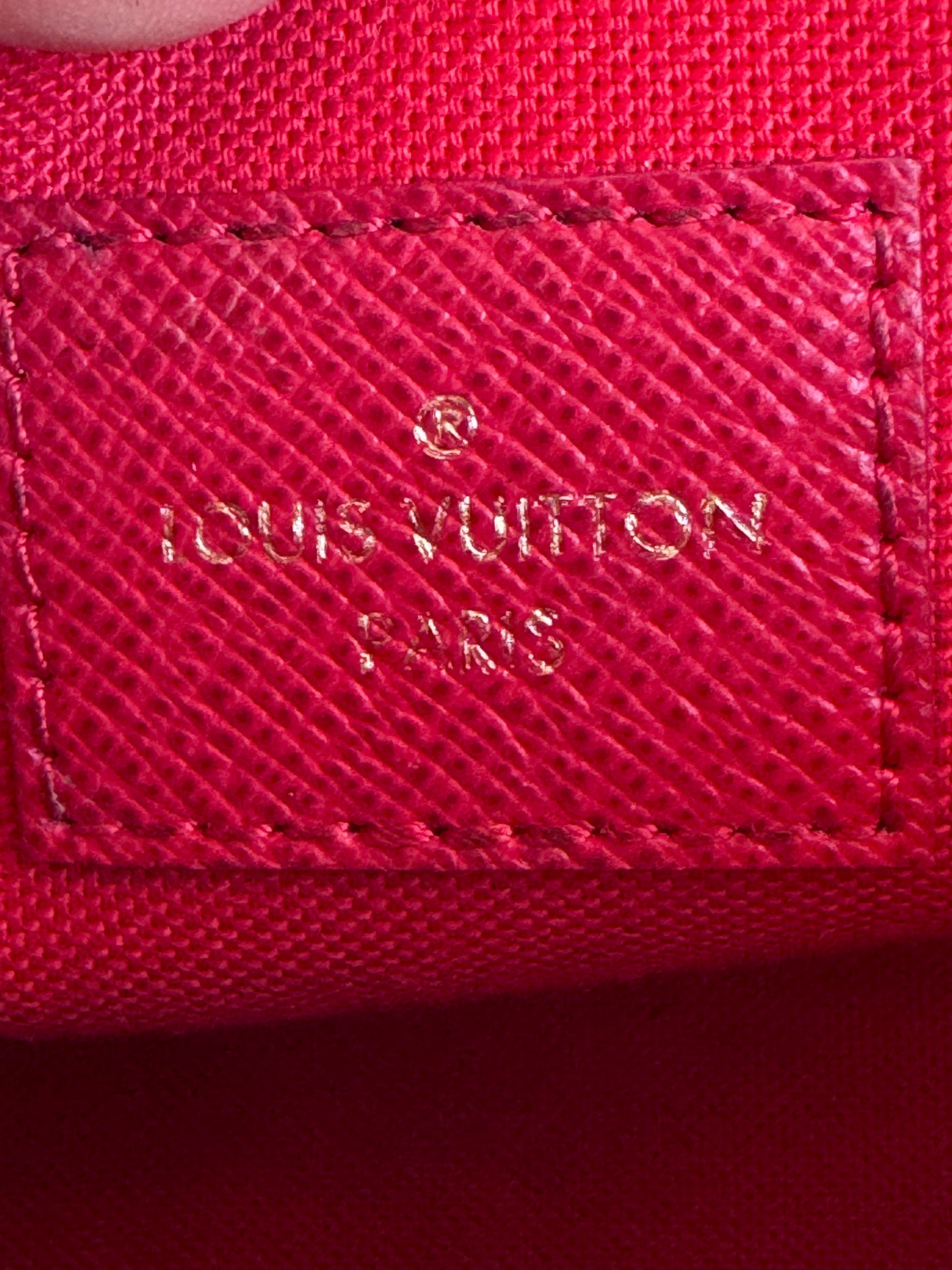 Louis Vuitton Felicie Pochette Damier Ebene Crossbody Brown/Red