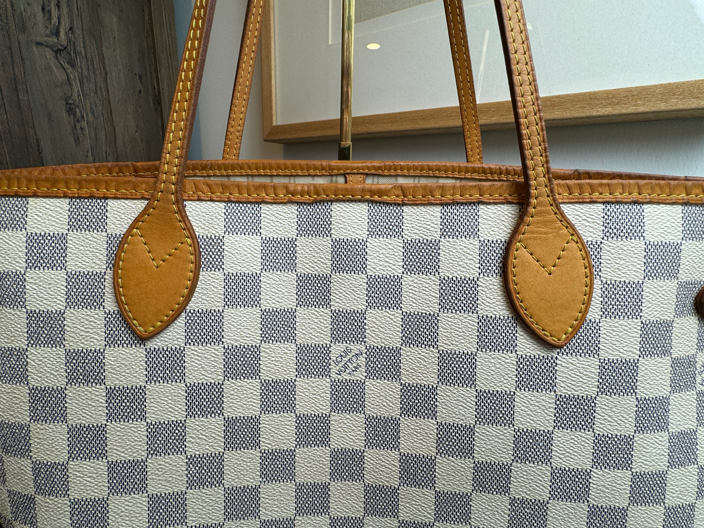 Authentic Louis Vuitton Neverfull MM Damier Azur