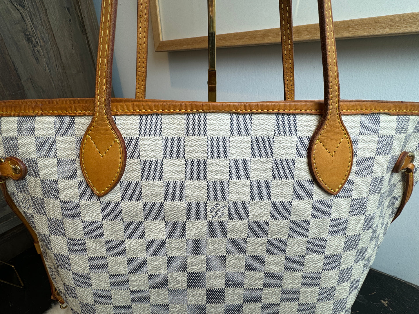 Authentic Louis Vuitton Neverfull MM Damier Azur