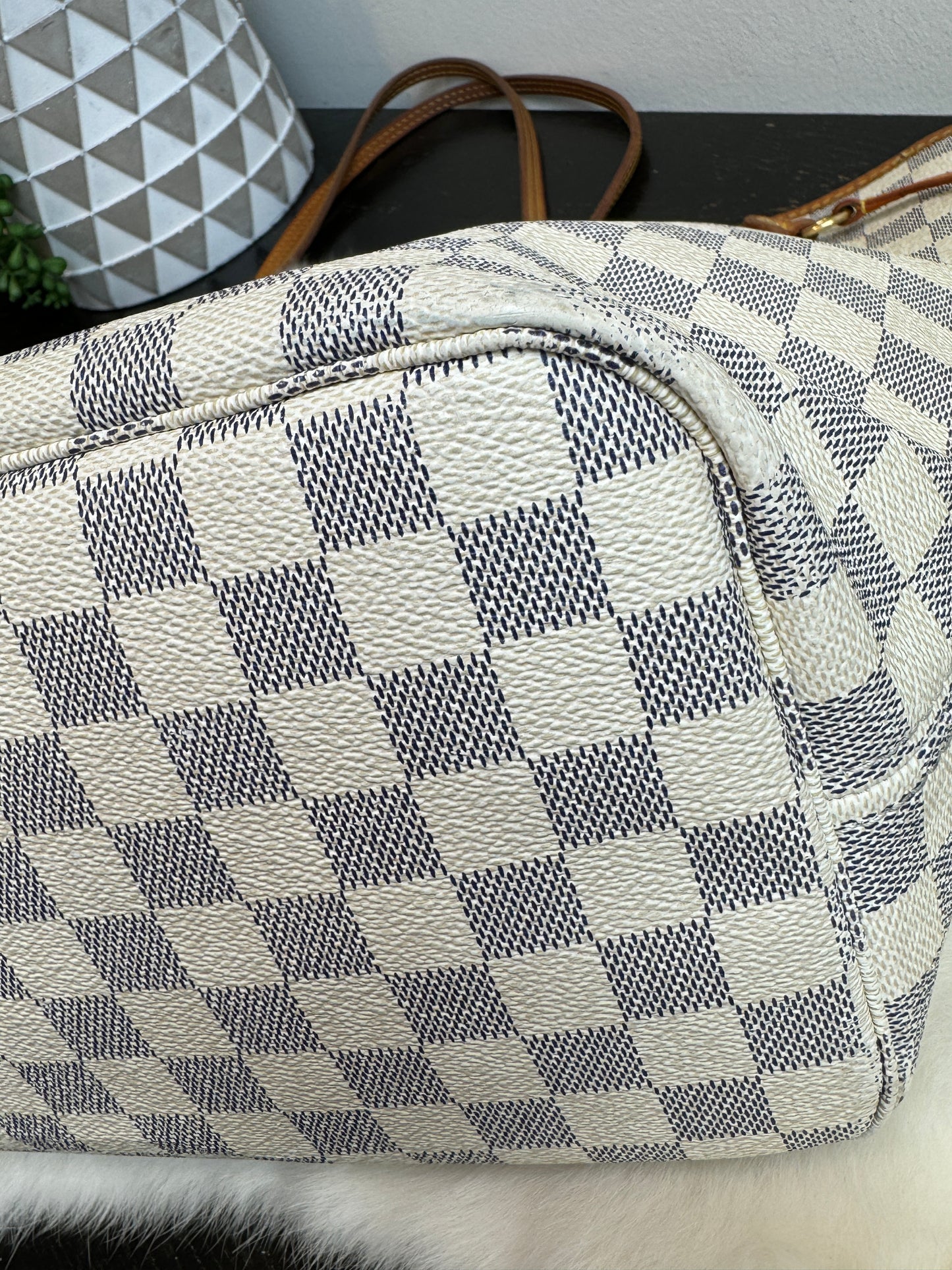 Authentic Louis Vuitton Neverfull MM Damier Azur