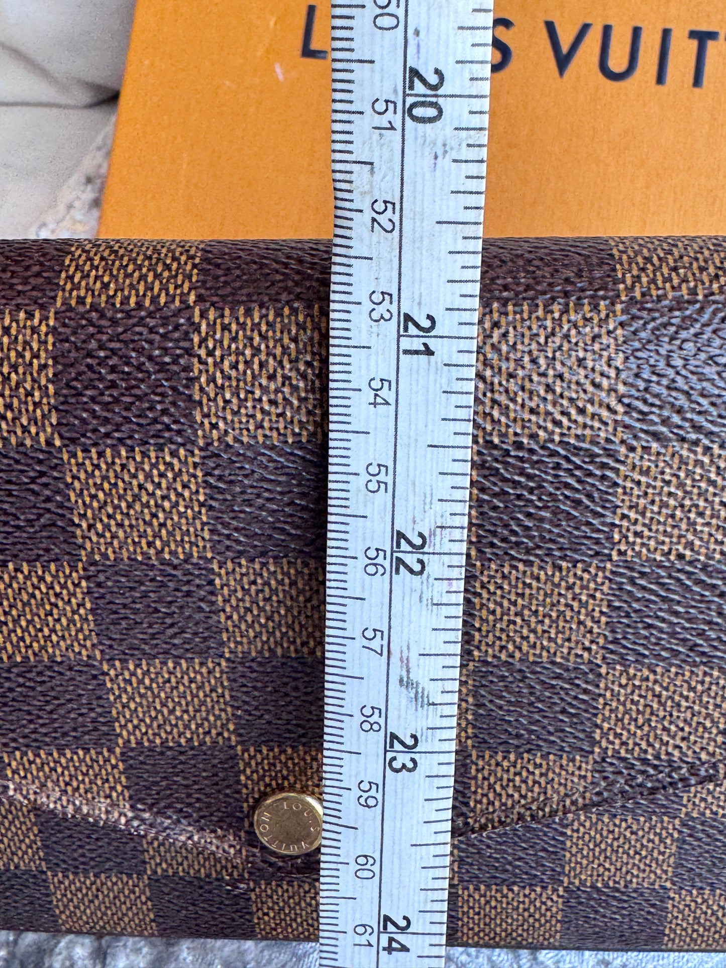 Louis Vuitton Felicie Pochette Damier Ebene Crossbody Brown/Red