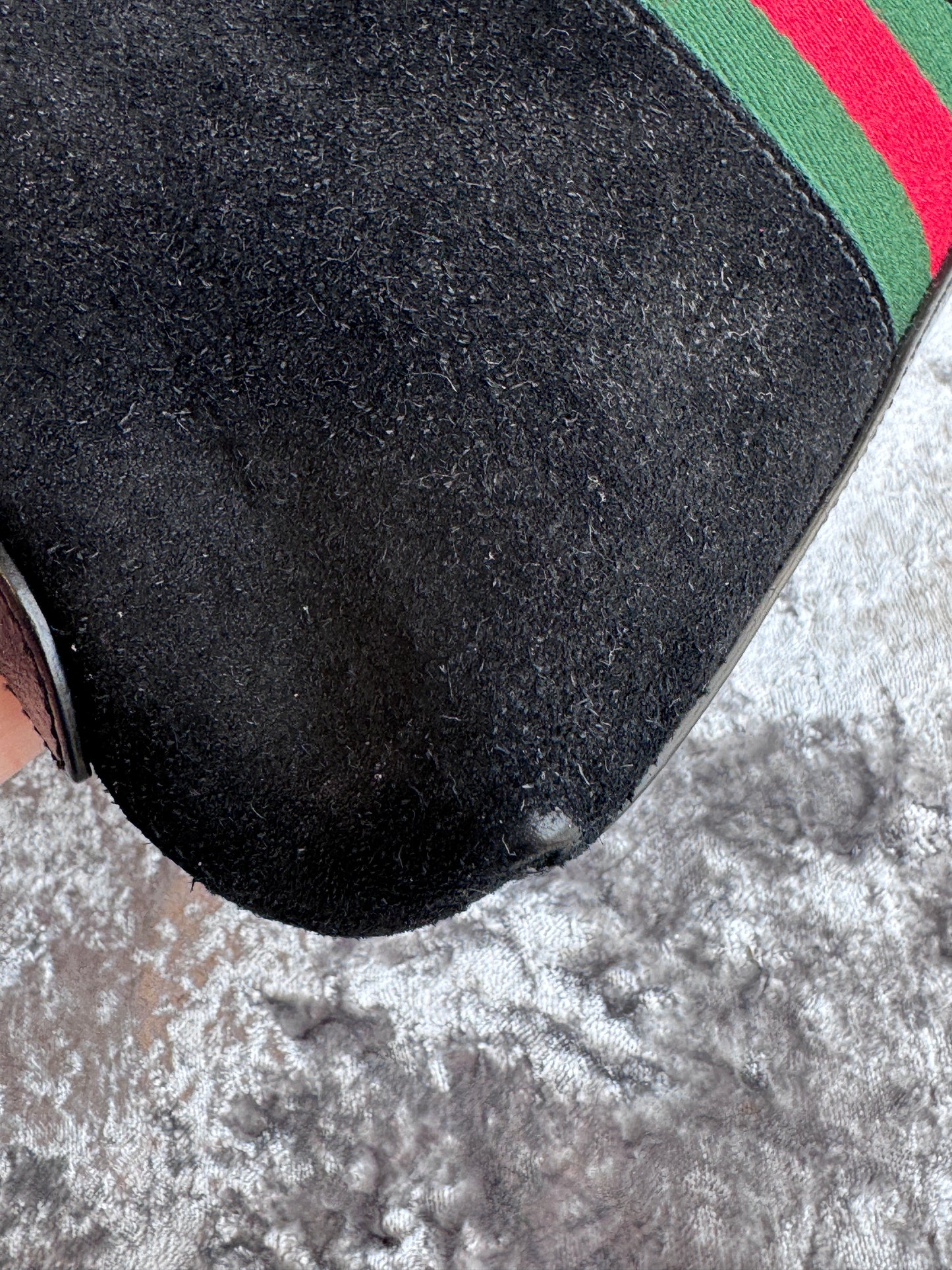 GUCCI Small Black Suede Ophidia Crossbody Bag