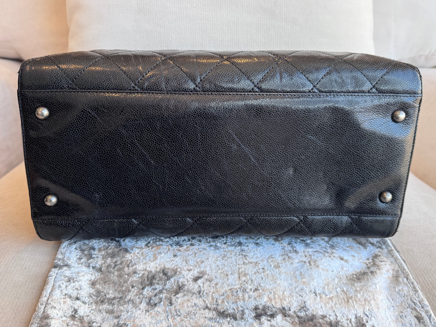 Chanel Crave Quilted Glazed Caviar Tote