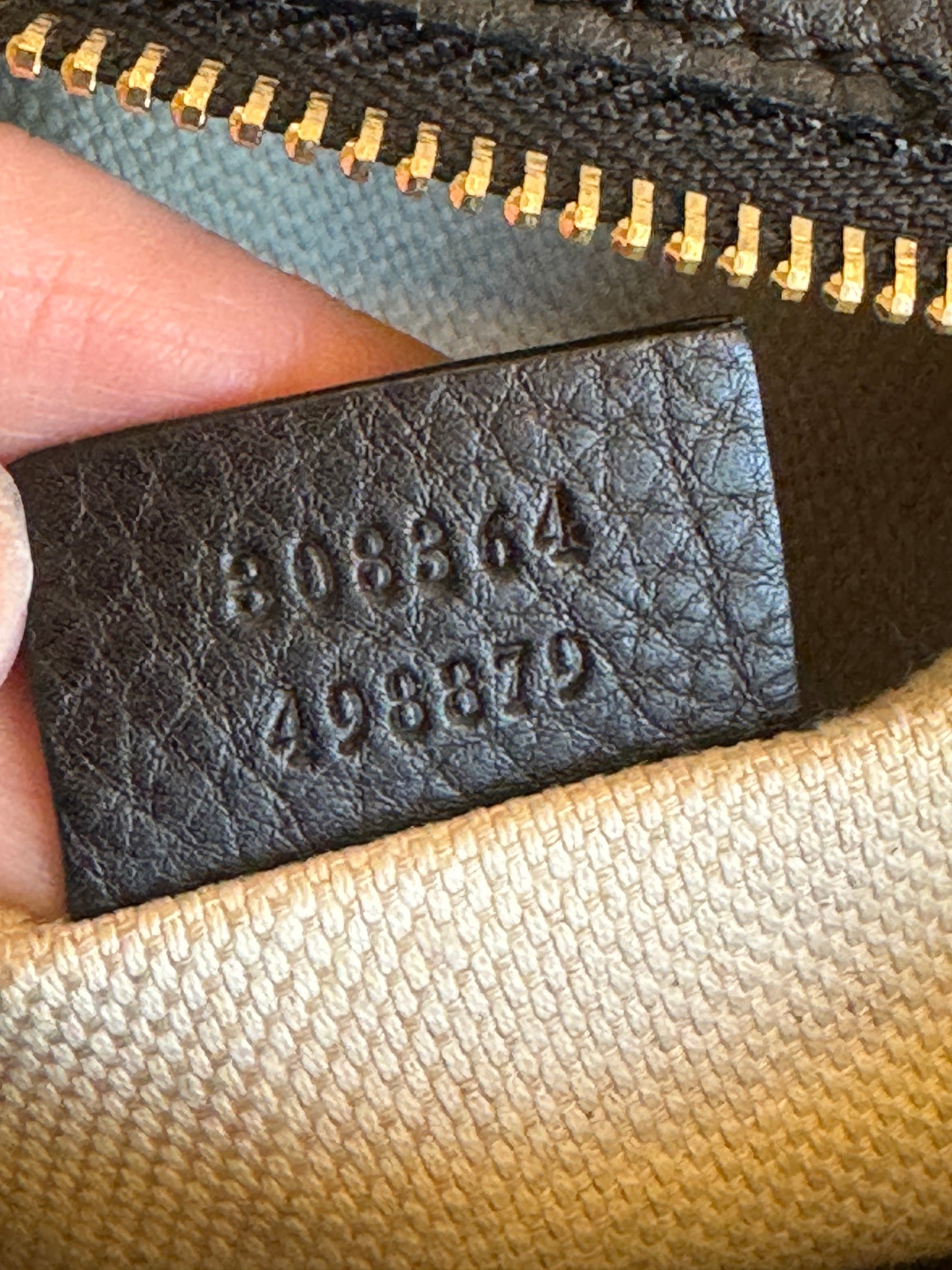 GUCCI Soho Disco Black Pebbled Camera Bag