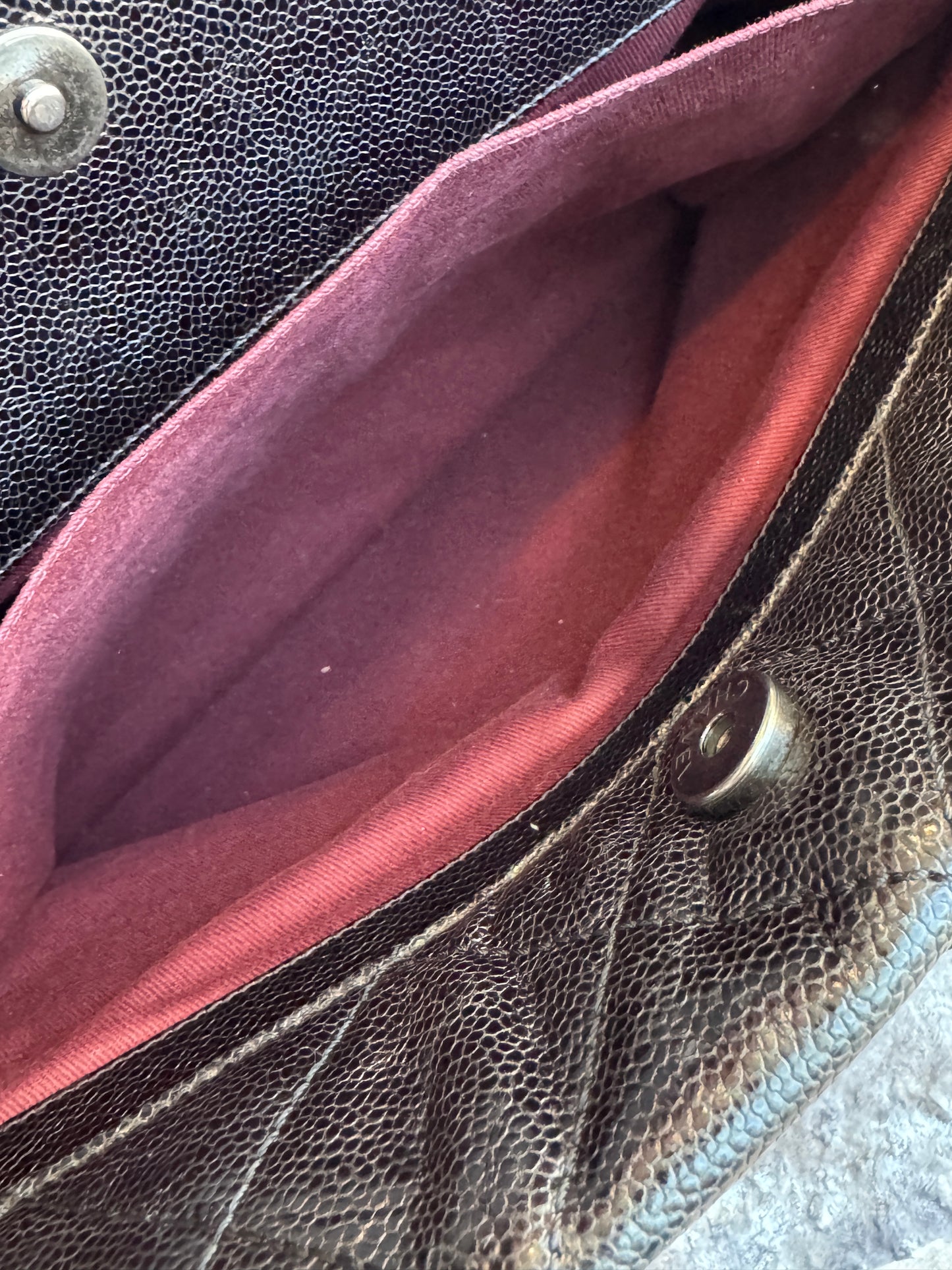 Chanel Crave Quilted Glazed Caviar Tote