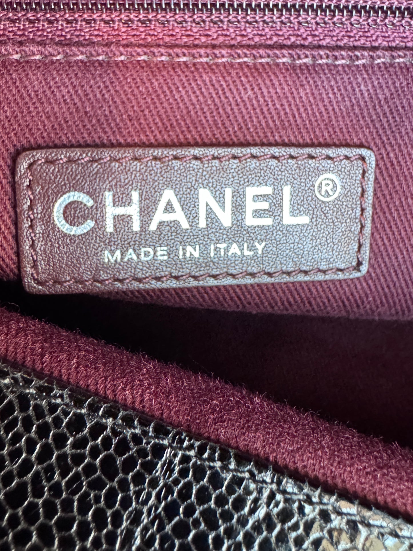 Chanel Crave Quilted Glazed Caviar Tote