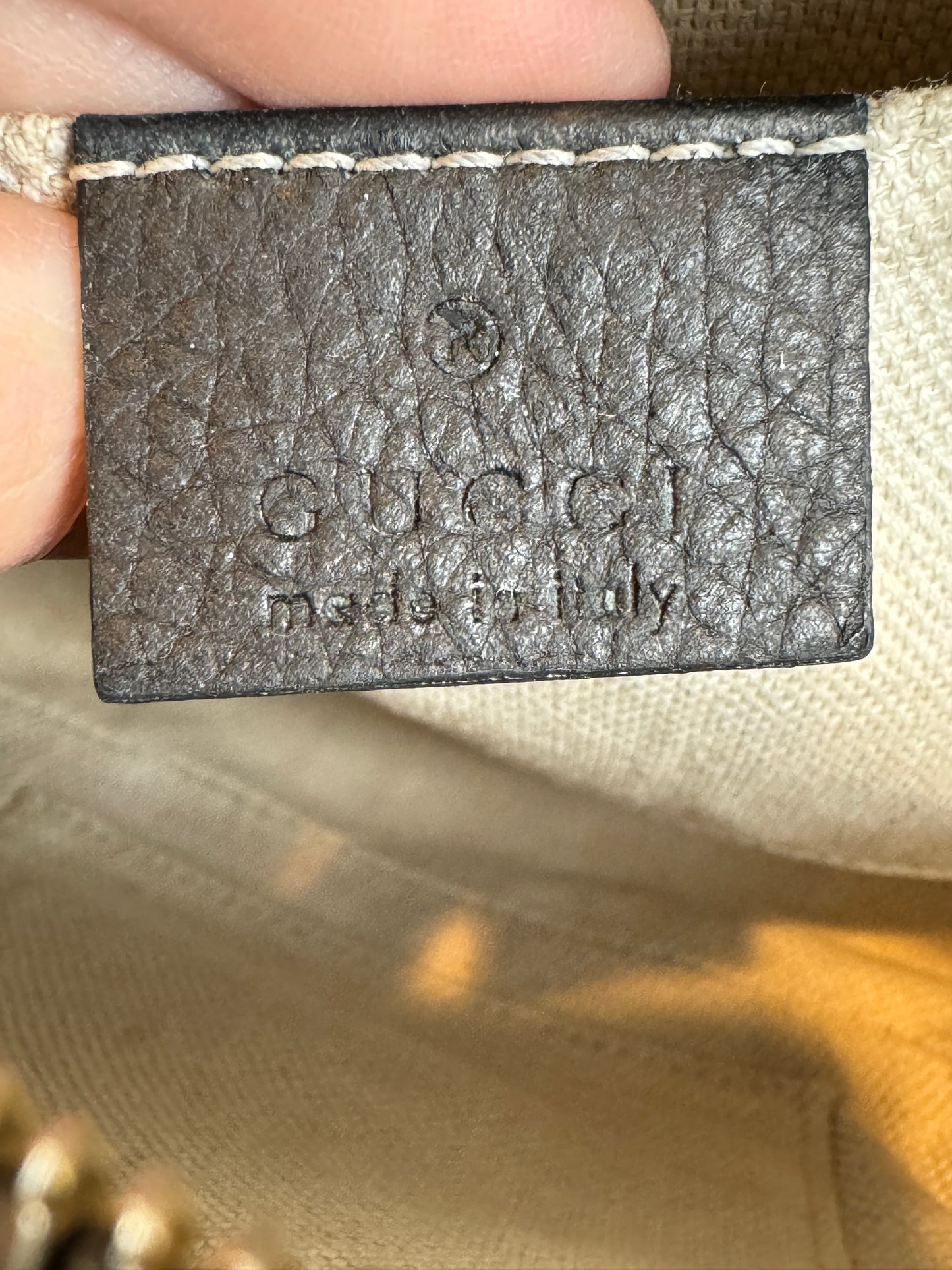 GUCCI Soho Disco Black Pebbled Camera Bag