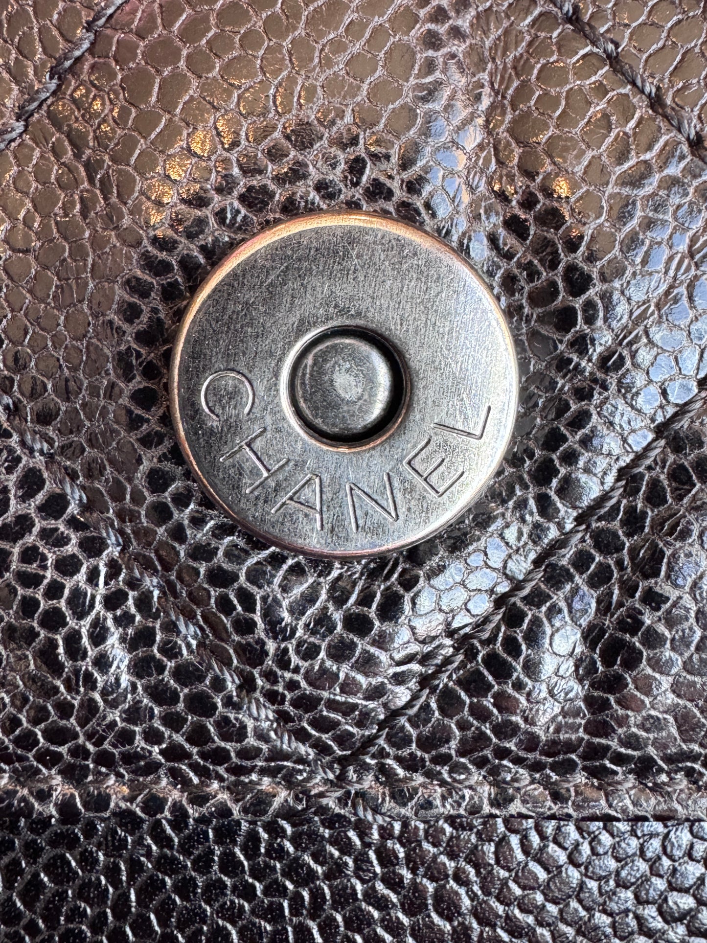 Chanel Crave Quilted Glazed Caviar Tote