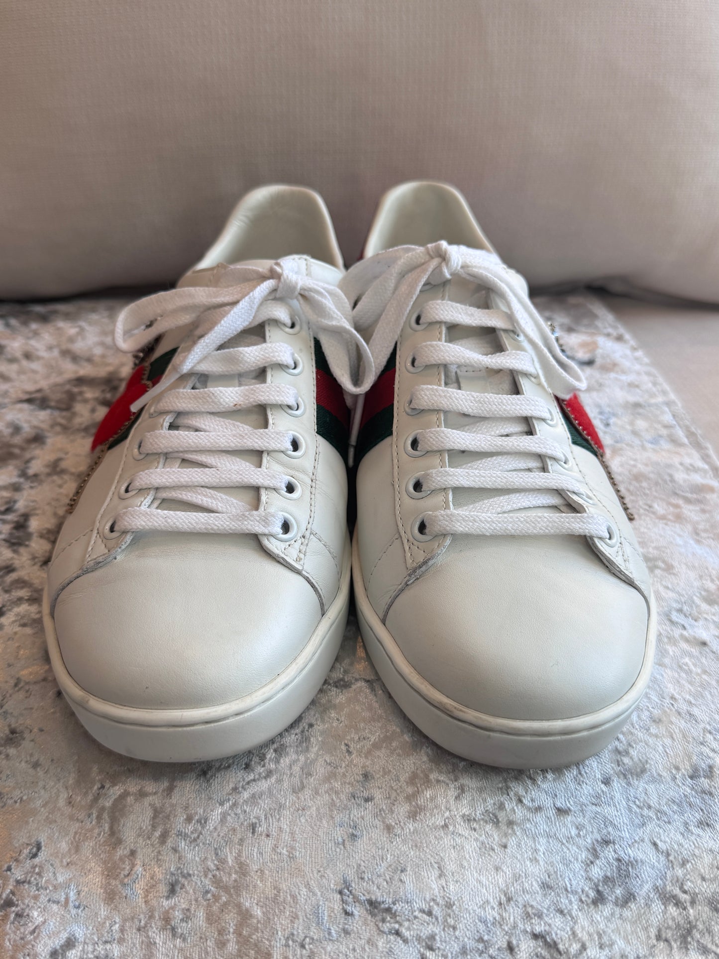 GUCCI Ace Sword Hearts Women's Sneakers 38EU
