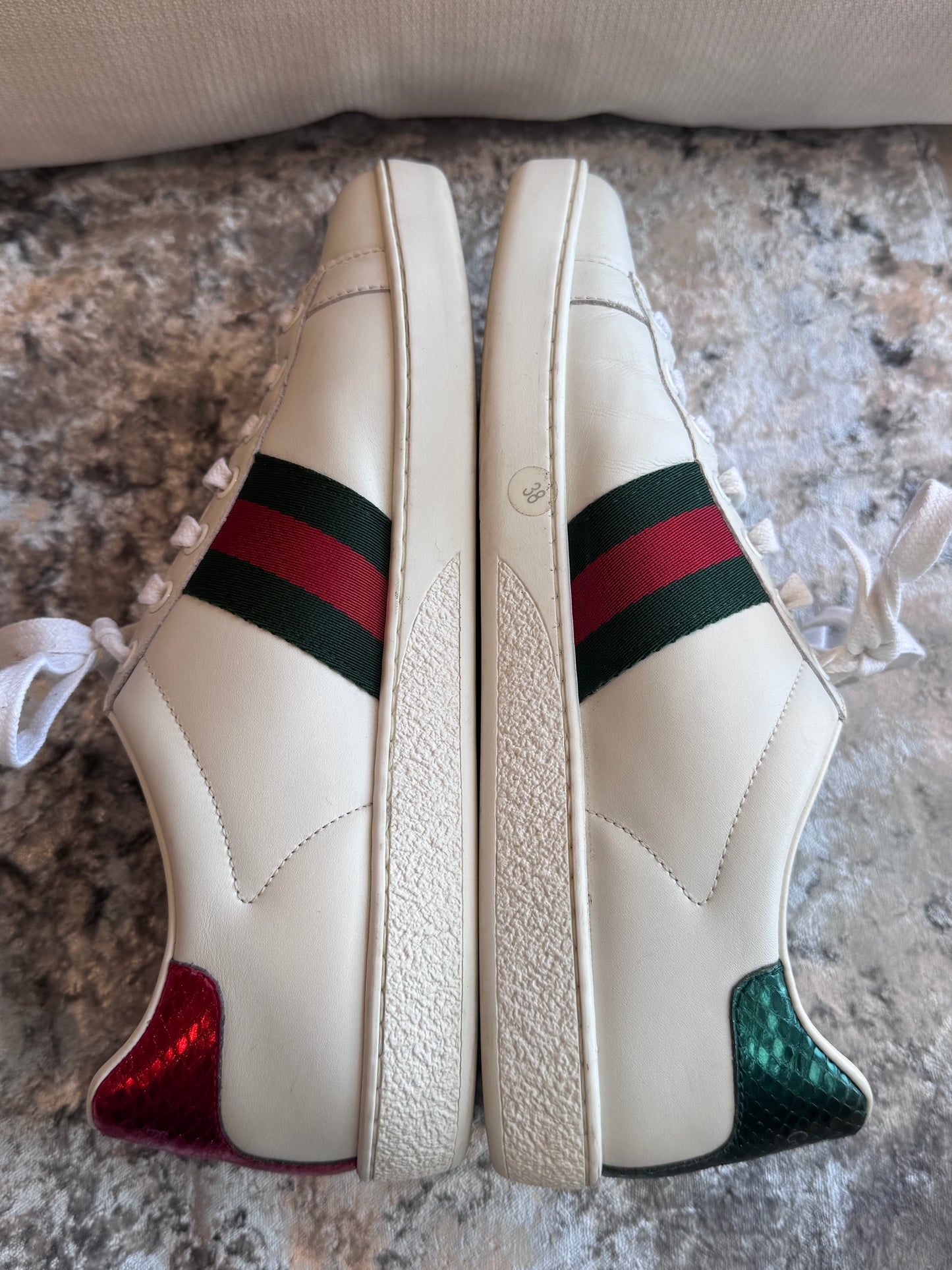 GUCCI Ace Sword Hearts Women's Sneakers 38EU