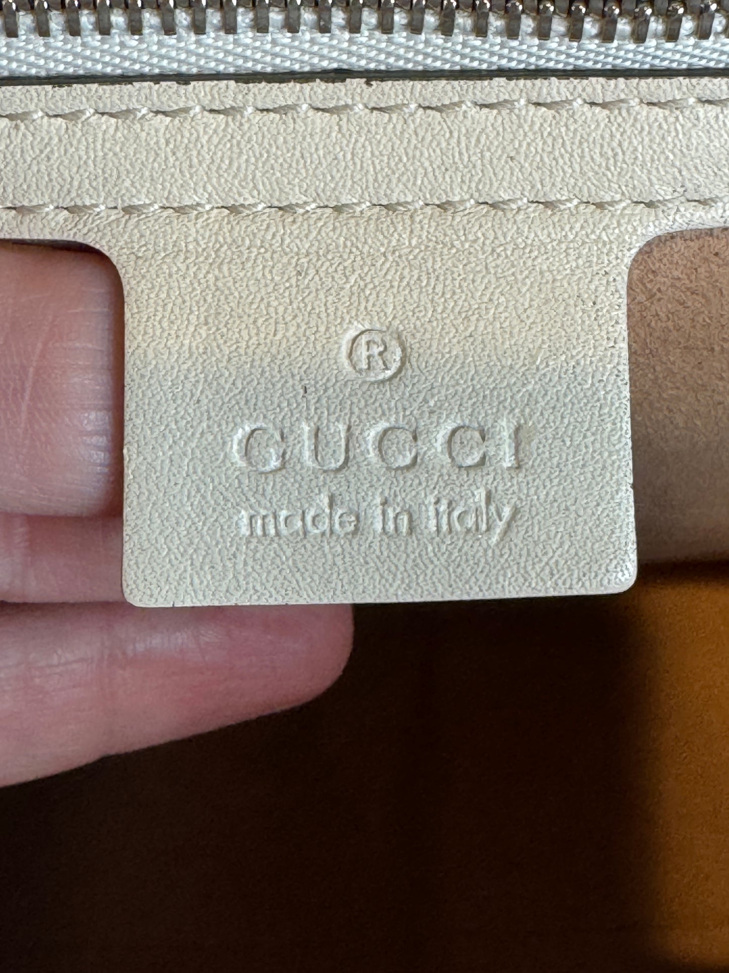 GUCCI Ivory Leather GG Marmont Dionysus Large Tote Bag