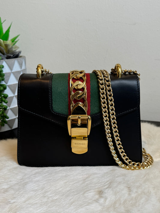 GUCCI Sylvie Mini Chain Black