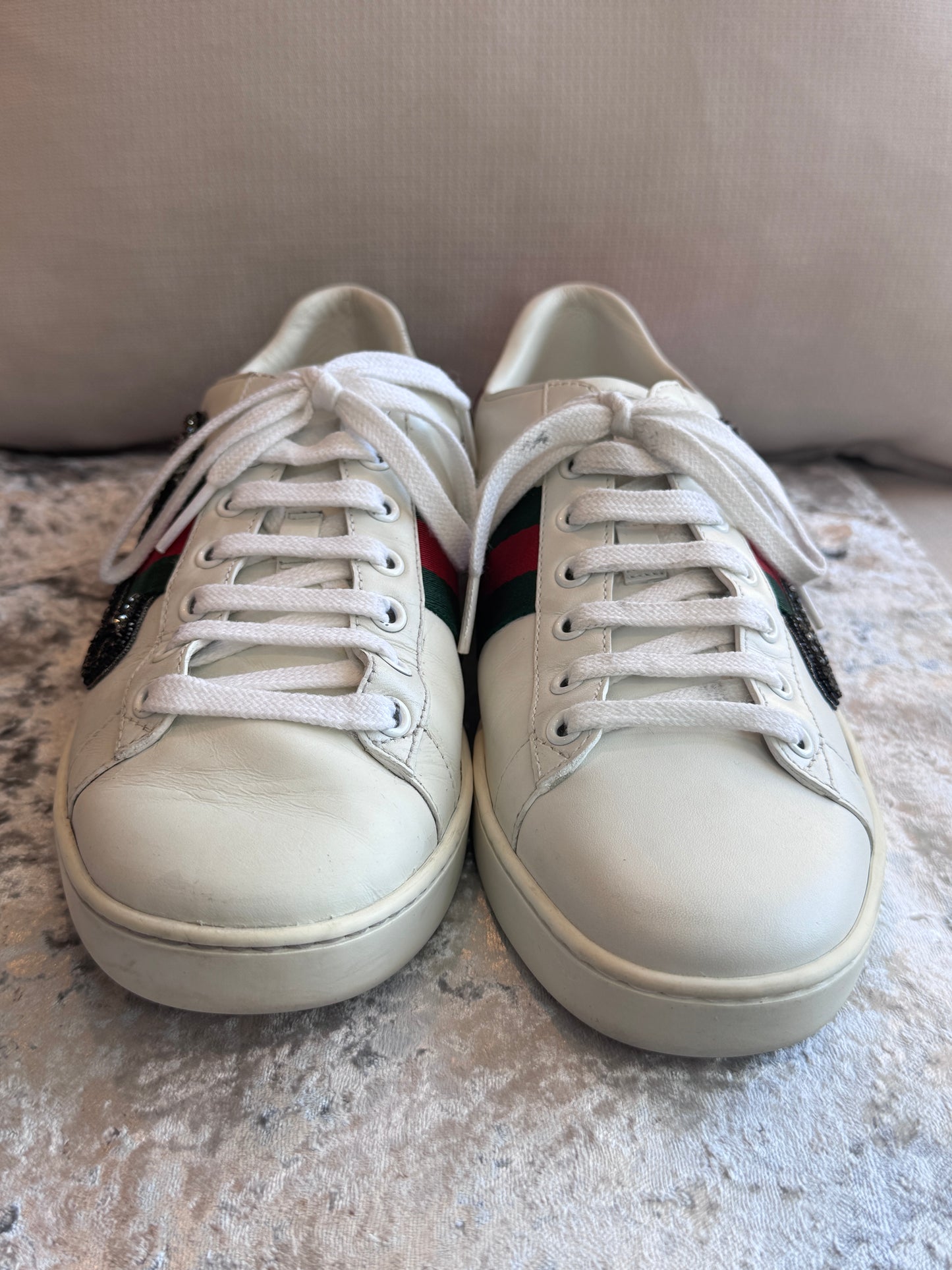 Gucci Ace Safety Pins Women's Sneakers Size 37.5EU