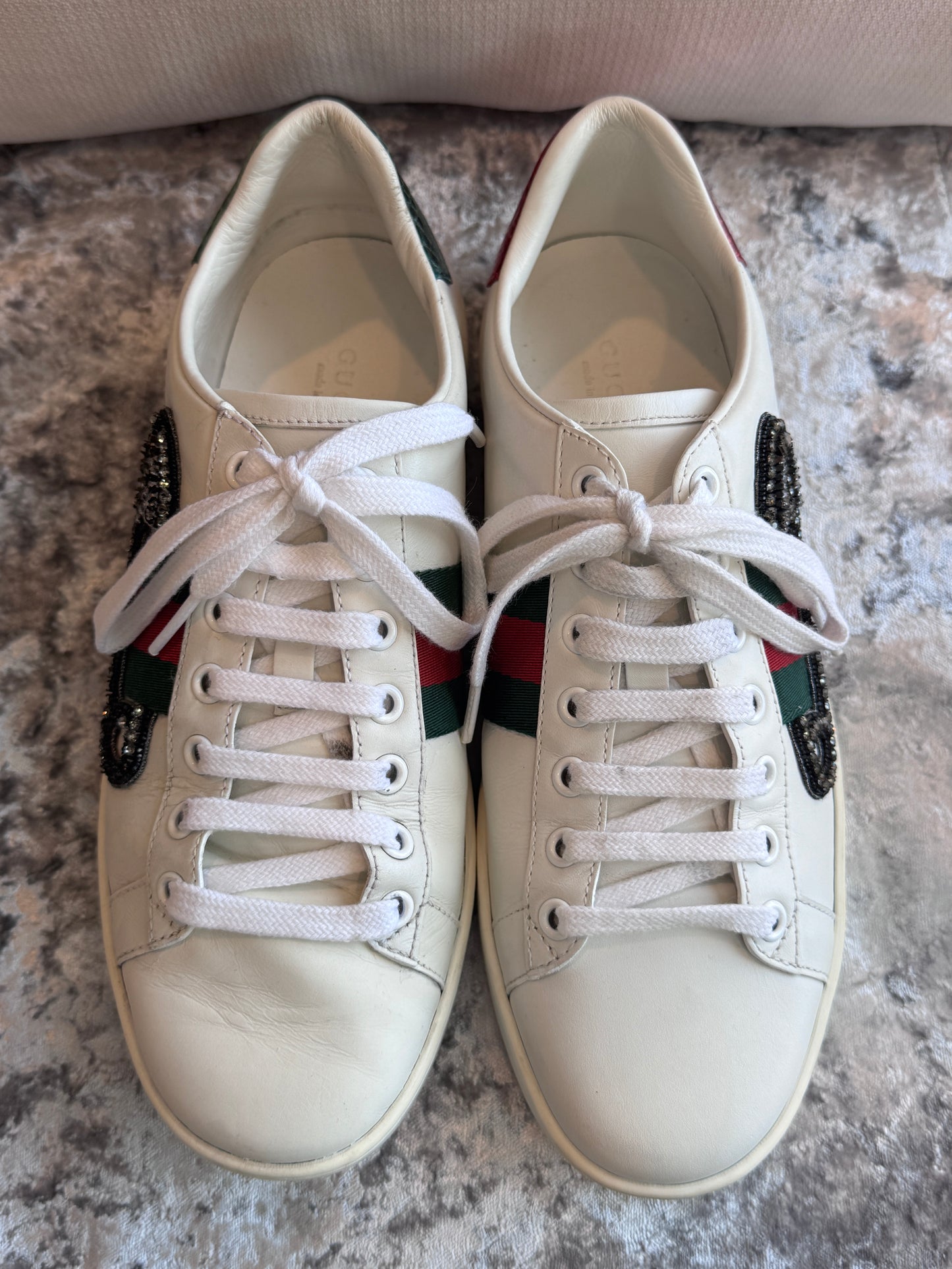 Gucci Ace Safety Pins Women's Sneakers Size 37.5EU