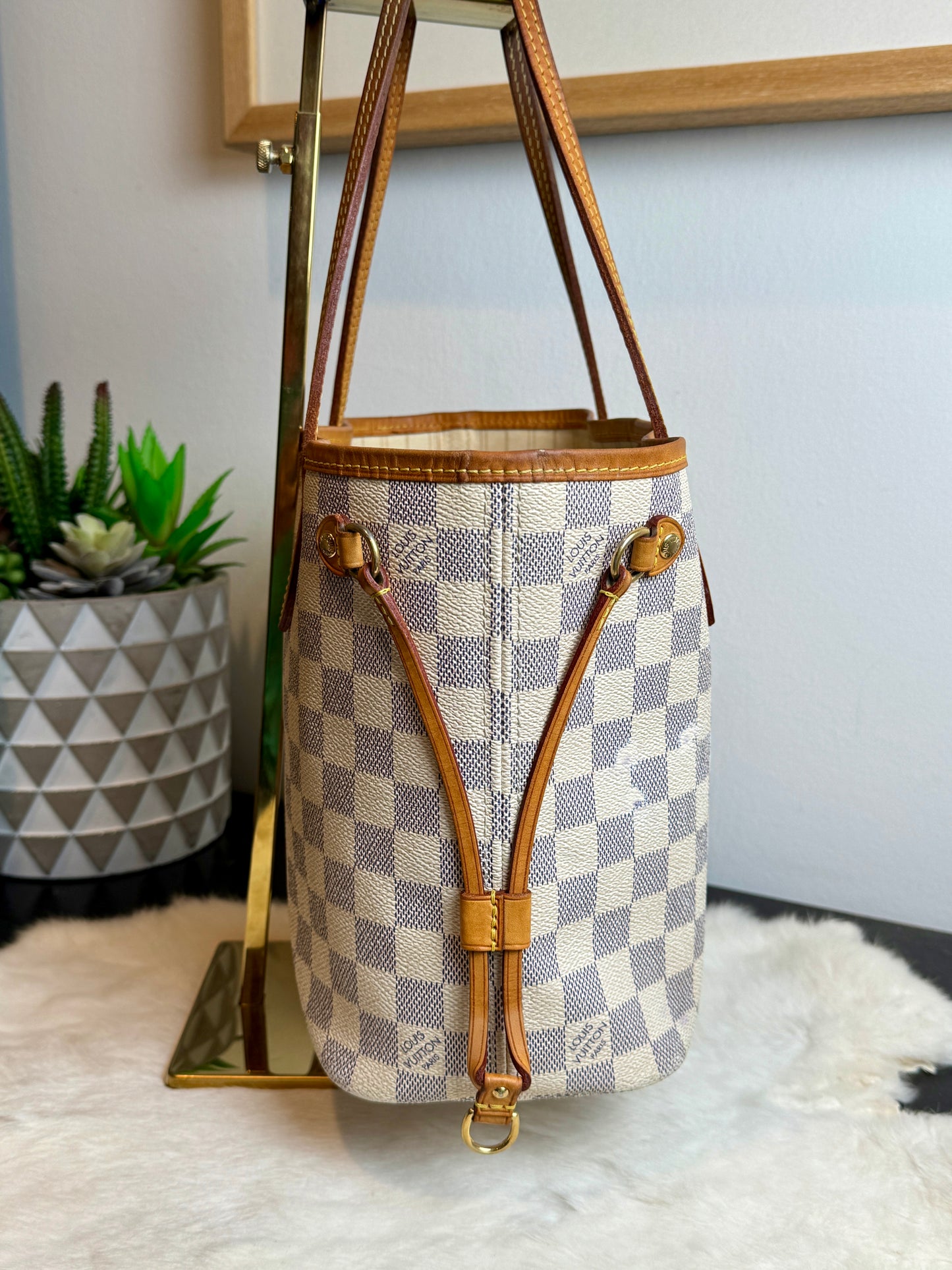 Authentic Louis Vuitton Neverfull PM Damier Azur