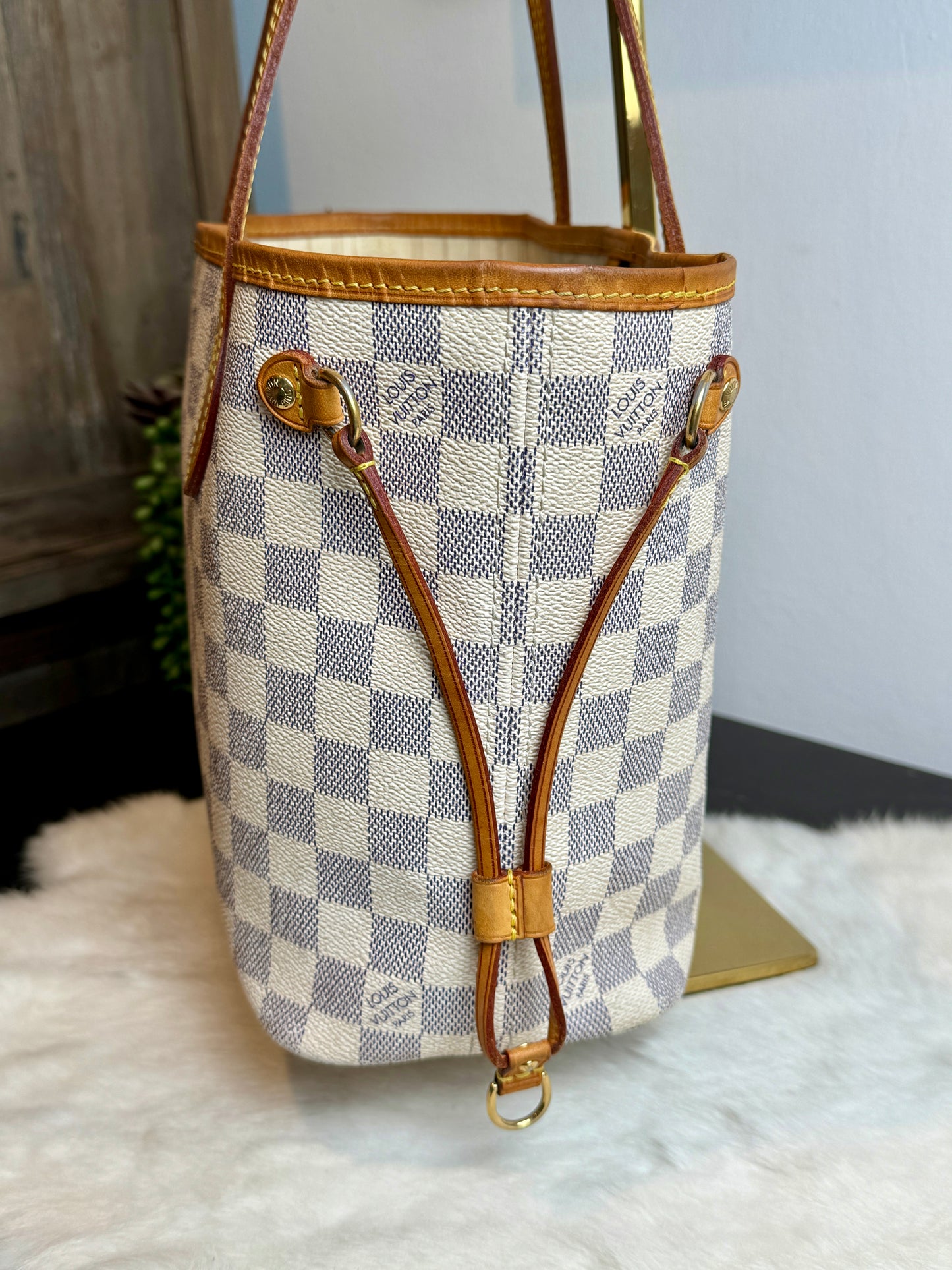 Authentic Louis Vuitton Neverfull PM Damier Azur