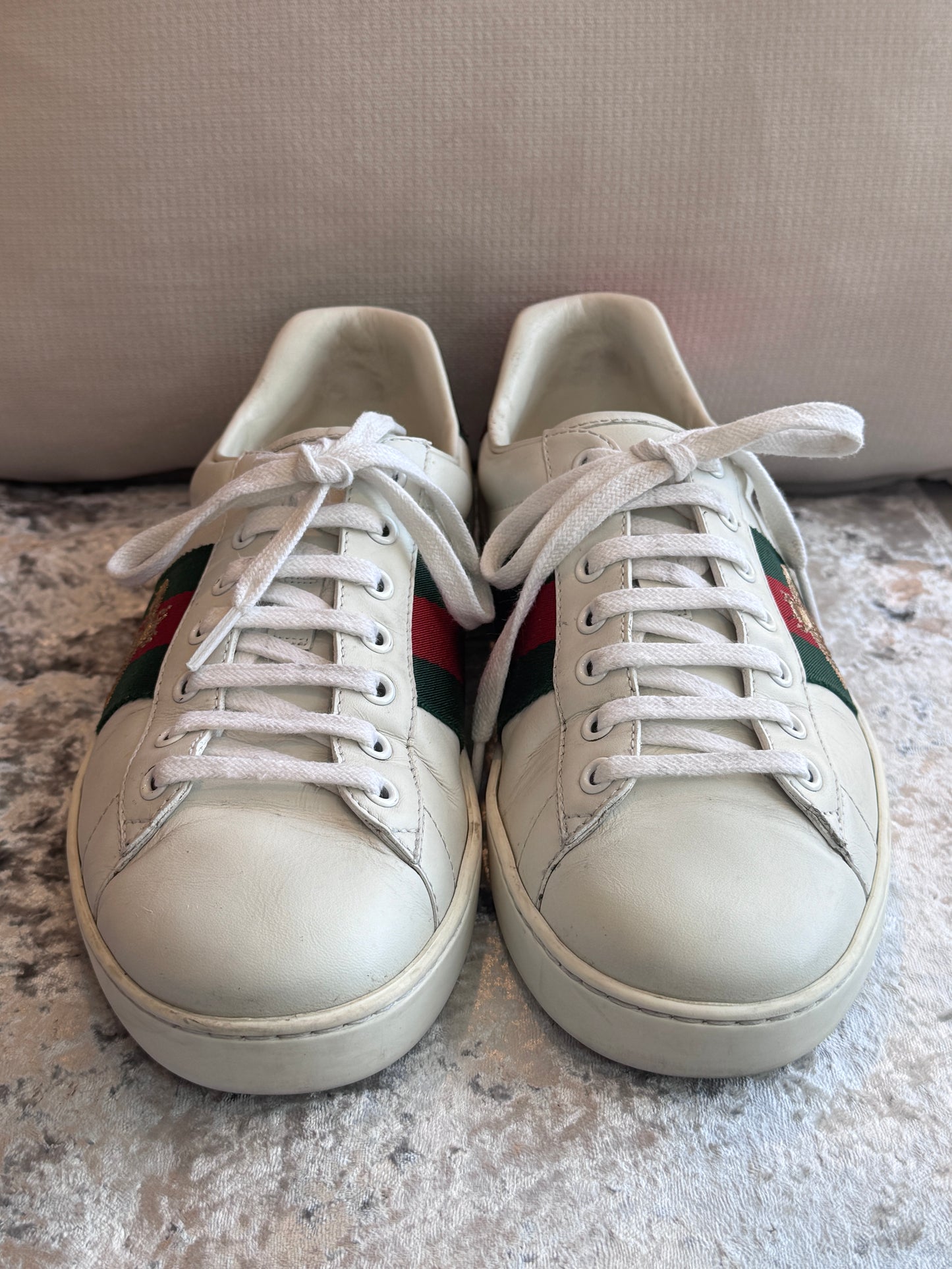 GUCCI White Ace Bees Men's Sneakers 6.5EU (Women's 39.5EU)