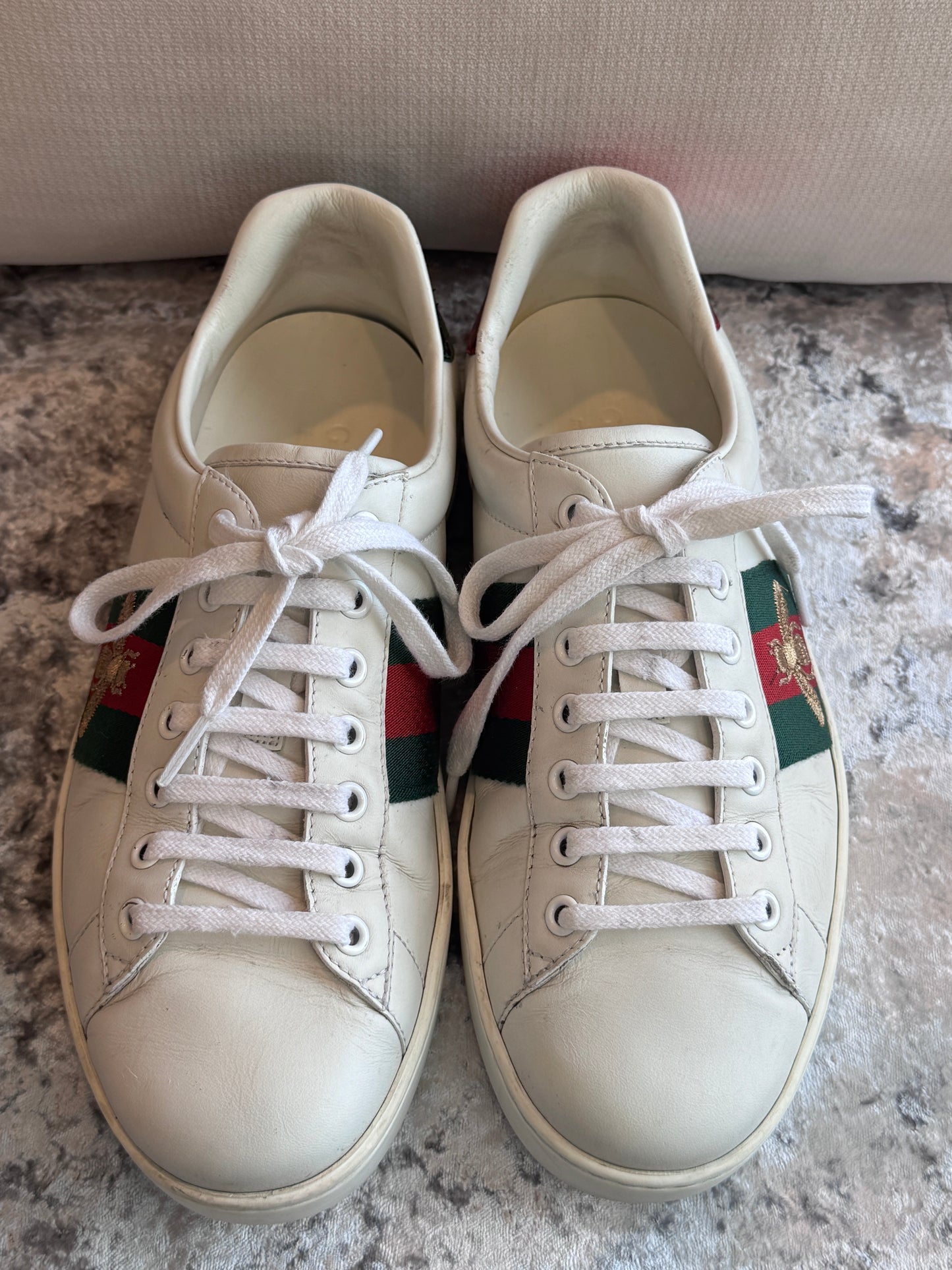 GUCCI White Ace Bees Men's Sneakers 6.5EU (Women's 39.5EU)