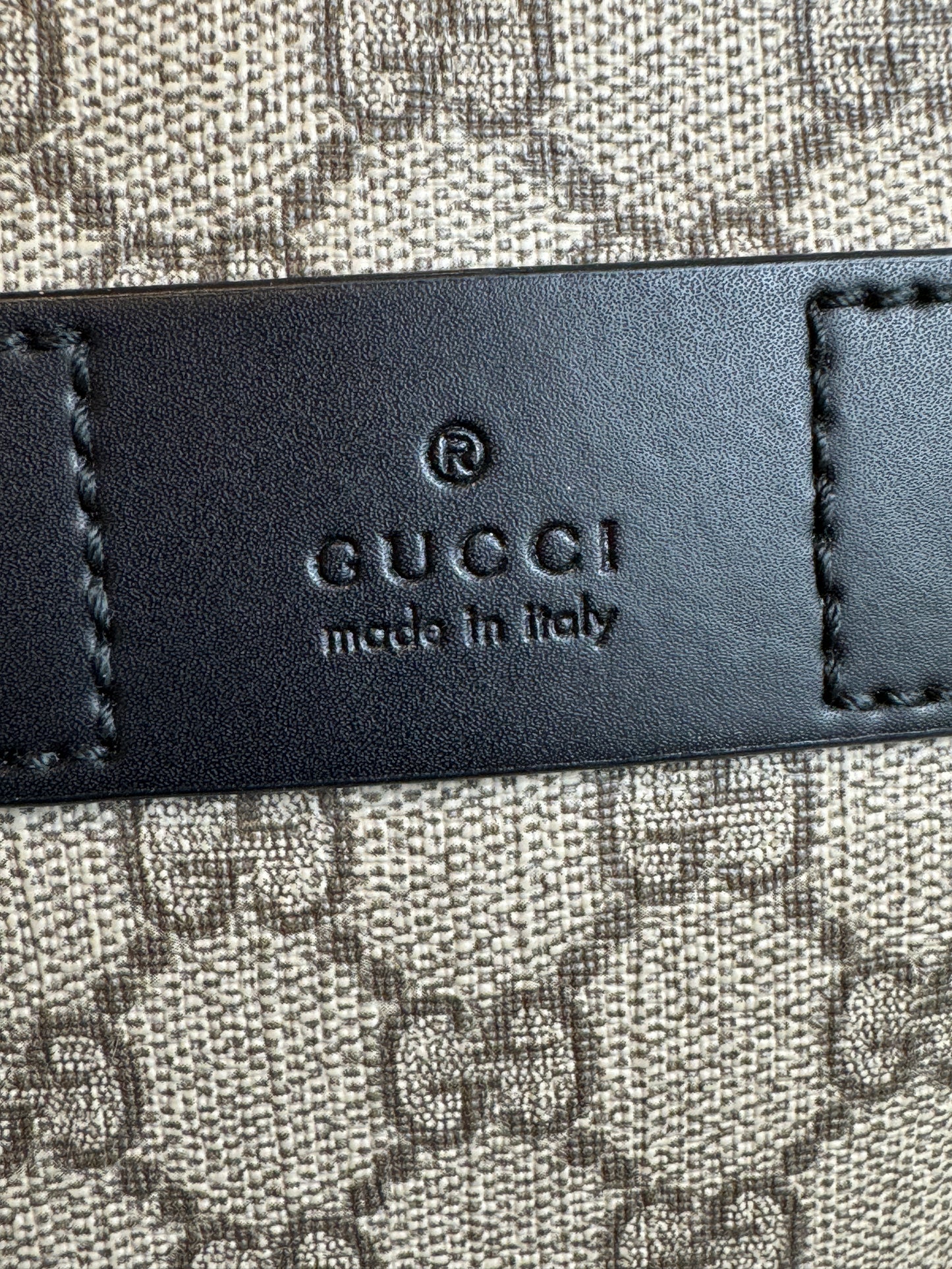 GUCCI Supreme Canvas Double Belt Bag