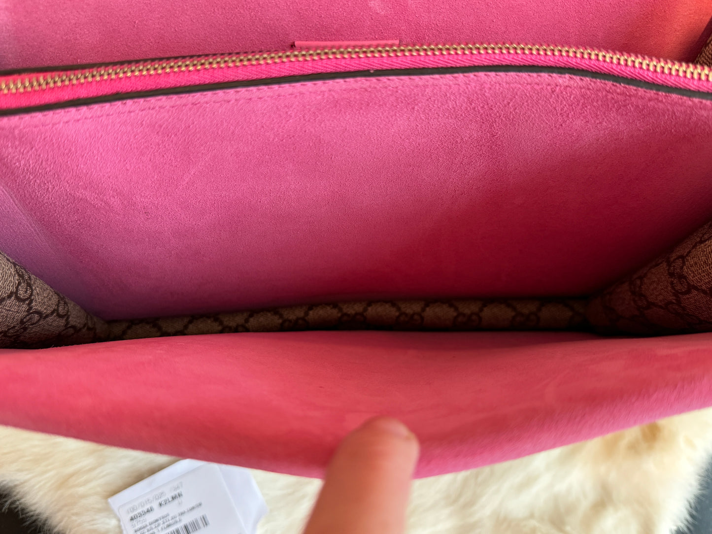 GUCCI GG Supreme Dionysus Medium Handbag PINK