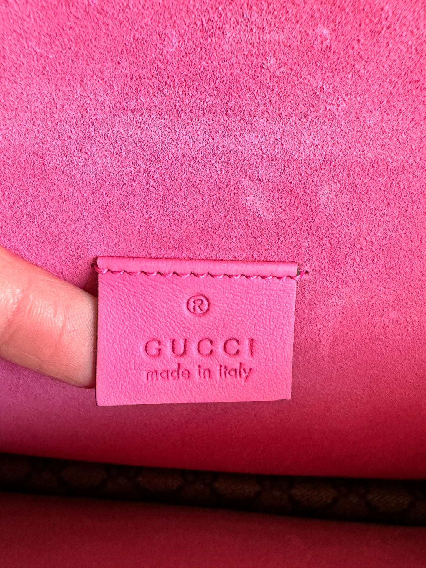 GUCCI GG Supreme Dionysus Medium Handbag PINK