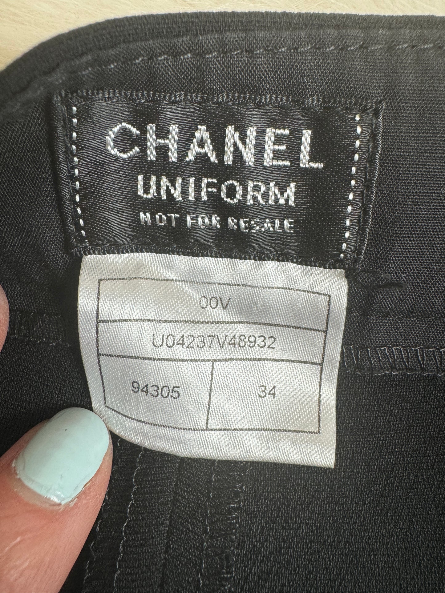 Chanel Uniform Black Crop Trouser