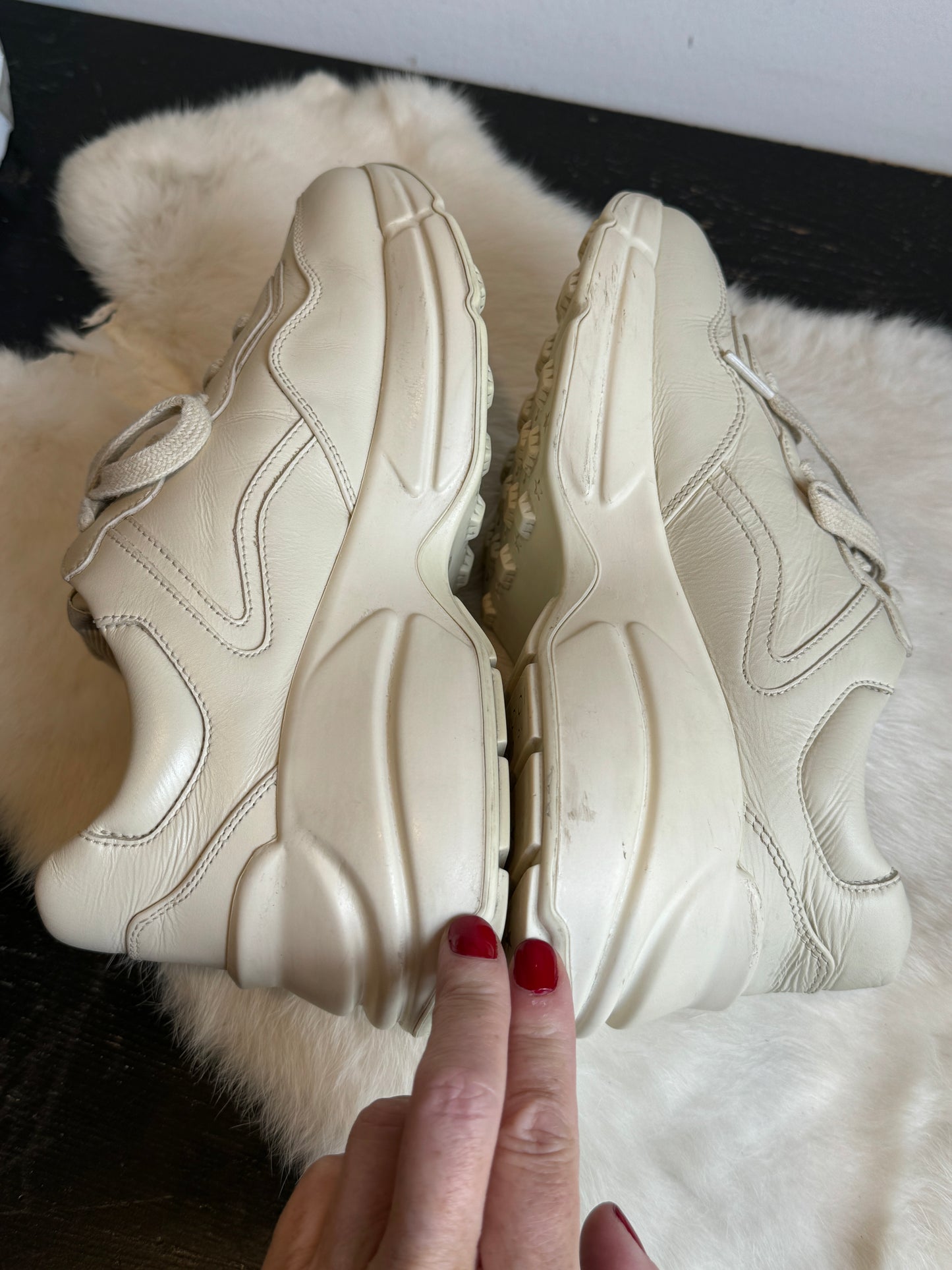 Gucci Rhyton Logo Ivory Sneakers 36EU