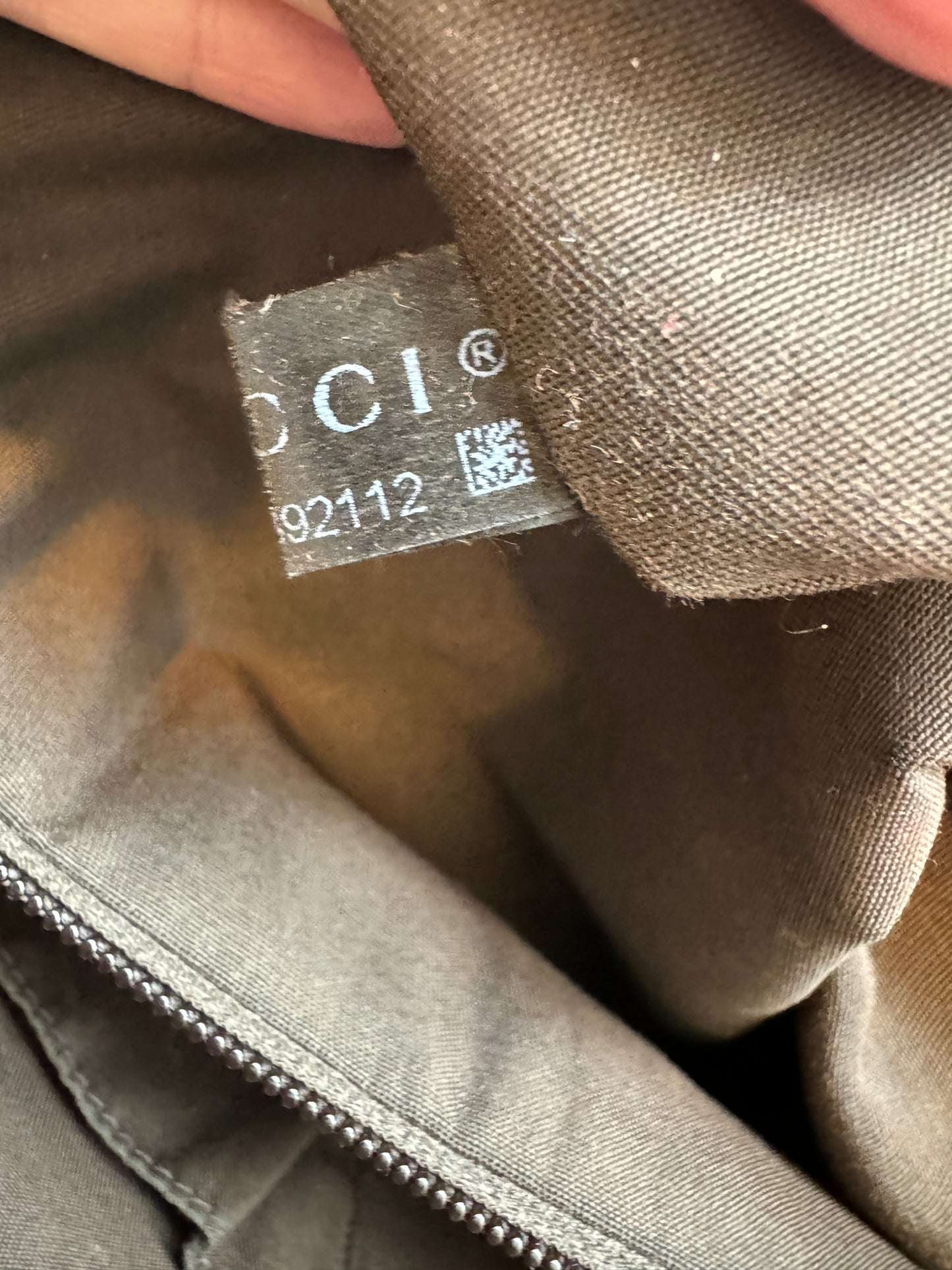 GUCCI Canvas Large Messenger Brown Bag