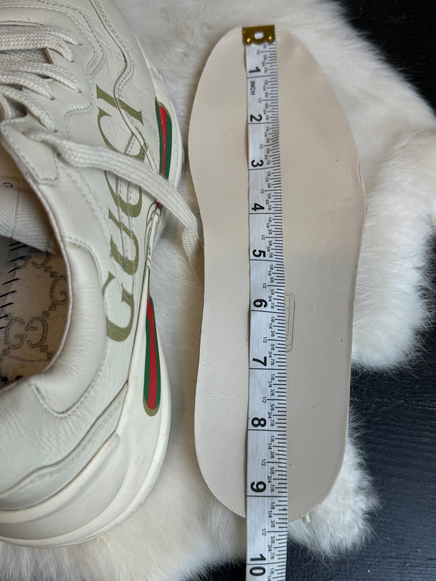 Gucci Rhyton Logo Ivory Sneakers 36EU