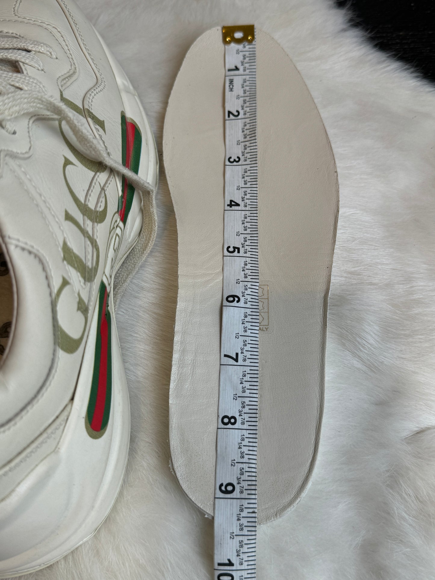 Gucci Rhyton Logo Ivory Sneakers 36EU