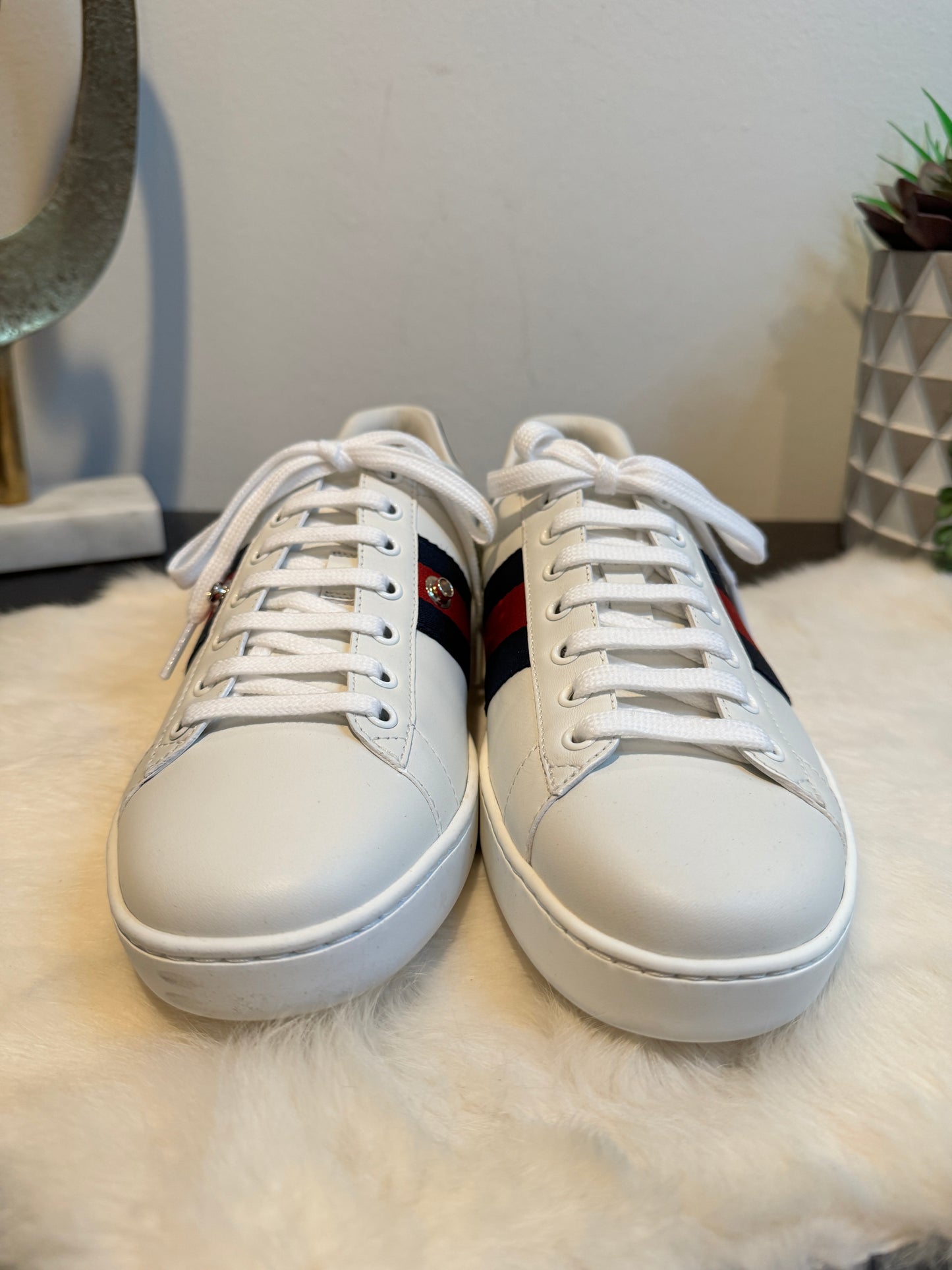 Gucci Ace Navy/Red Web Sneakers (39EU)