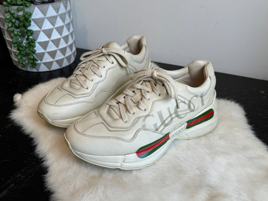 Gucci Rhyton Logo Ivory Sneakers 37EU