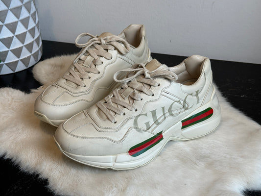 Gucci Rhyton Logo Ivory Sneakers 37.5EU