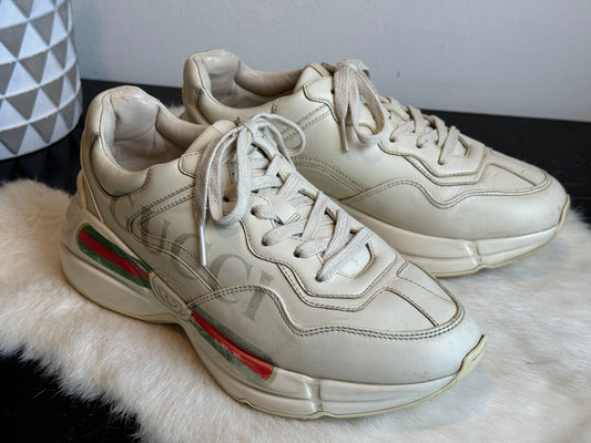 Gucci Rhyton Logo Ivory Sneakers 38EU