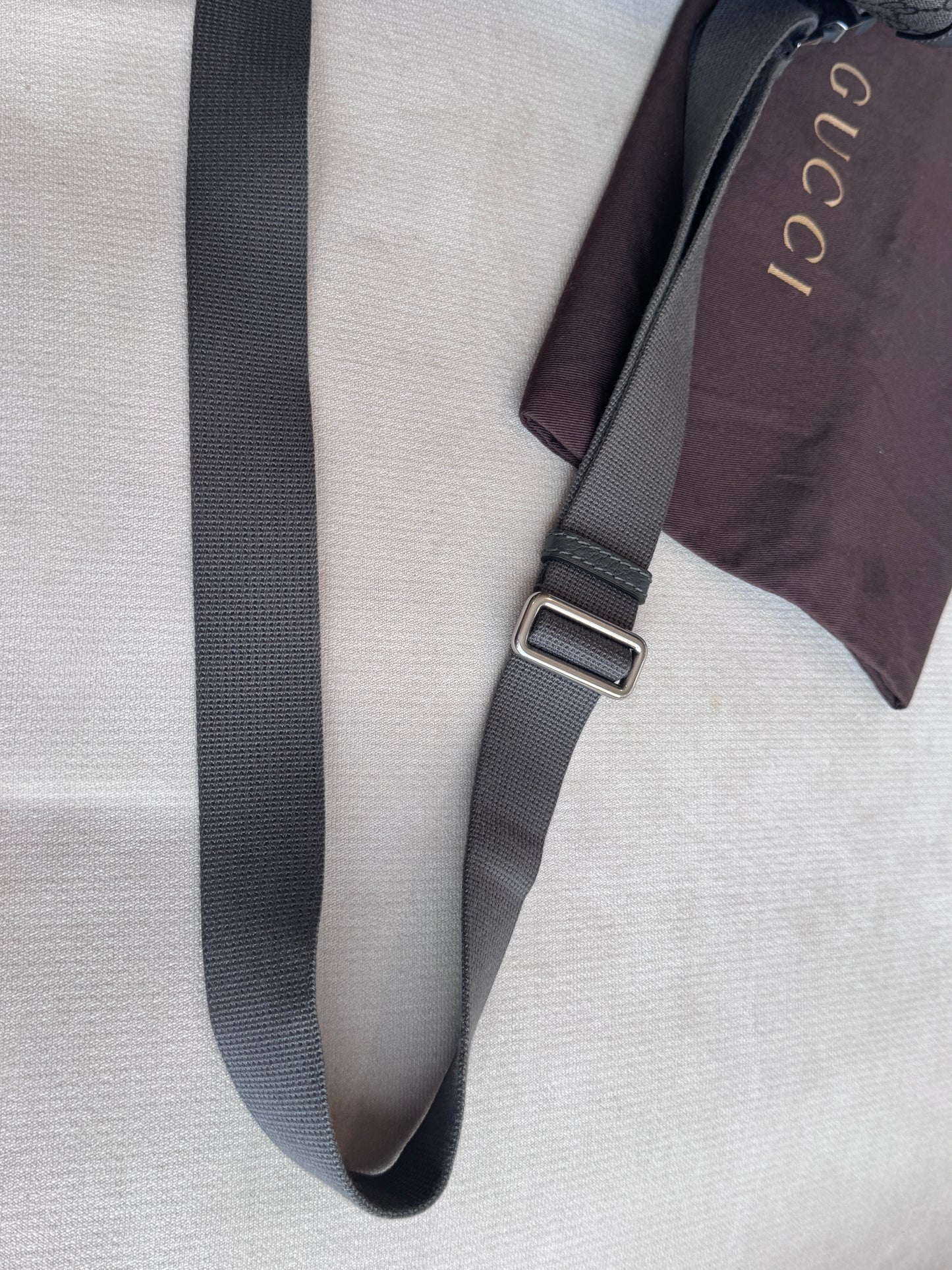 GUCCI Grey Ophidia GG Supreme Belt Waist Bumbag