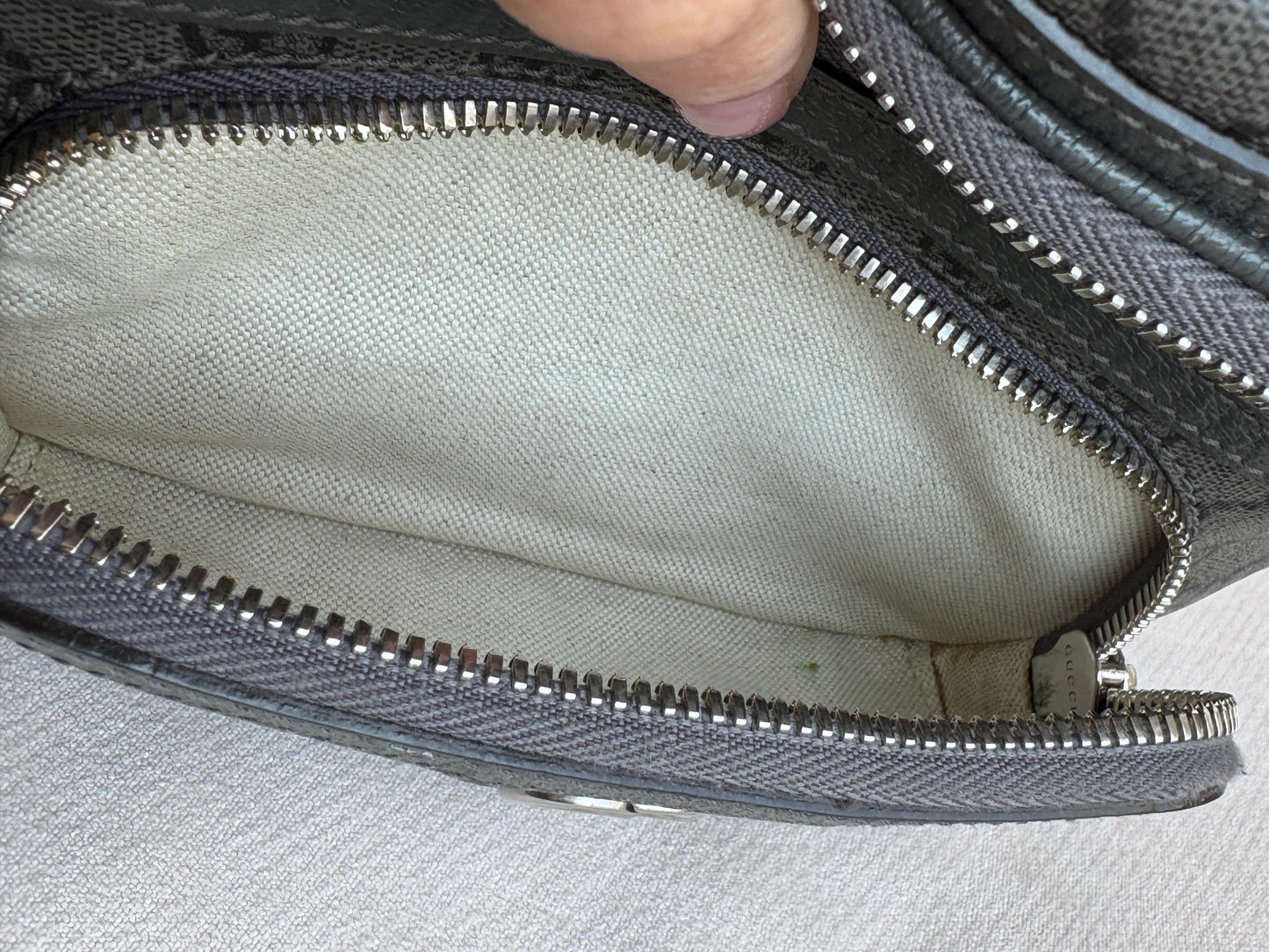 GUCCI Grey Ophidia GG Supreme Belt Waist Bumbag