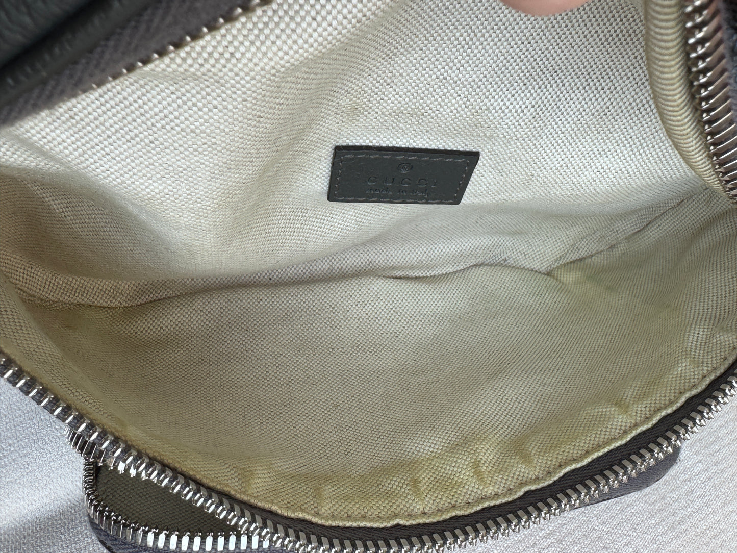 GUCCI Grey Ophidia GG Supreme Belt Waist Bumbag