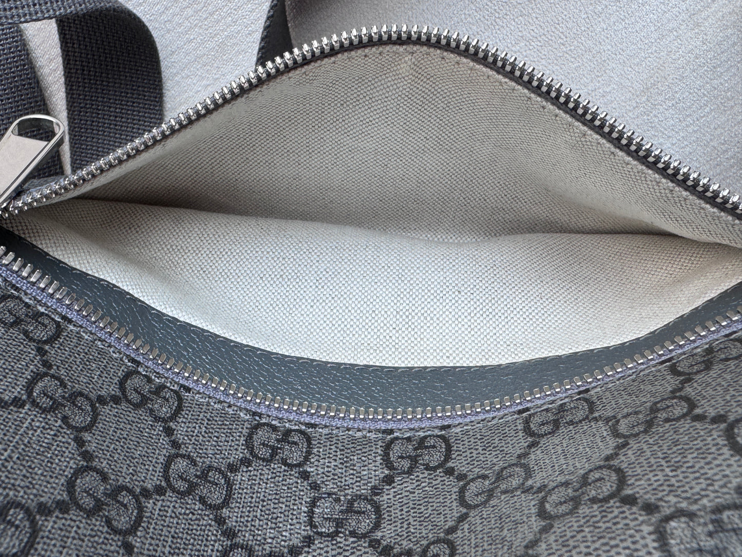 GUCCI Grey Ophidia GG Supreme Belt Waist Bumbag