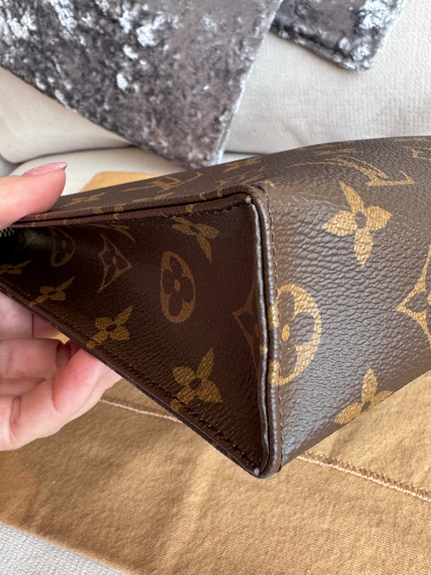 RARE!! Louis Vuitton Exclusive Monogram Poche Toilette 26 GM