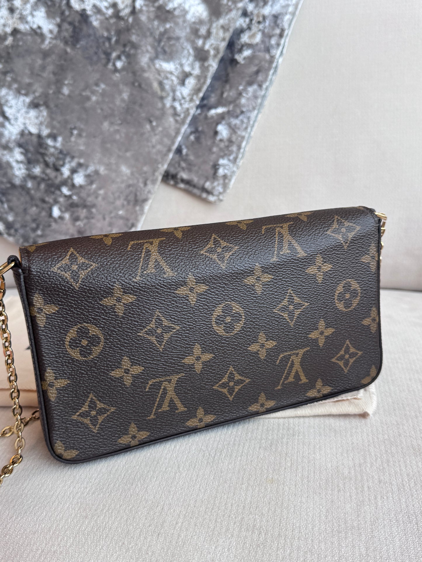 Louis Vuitton Felicie Monogram Vivienne 2022 Holiday LE Yellow Crossbody