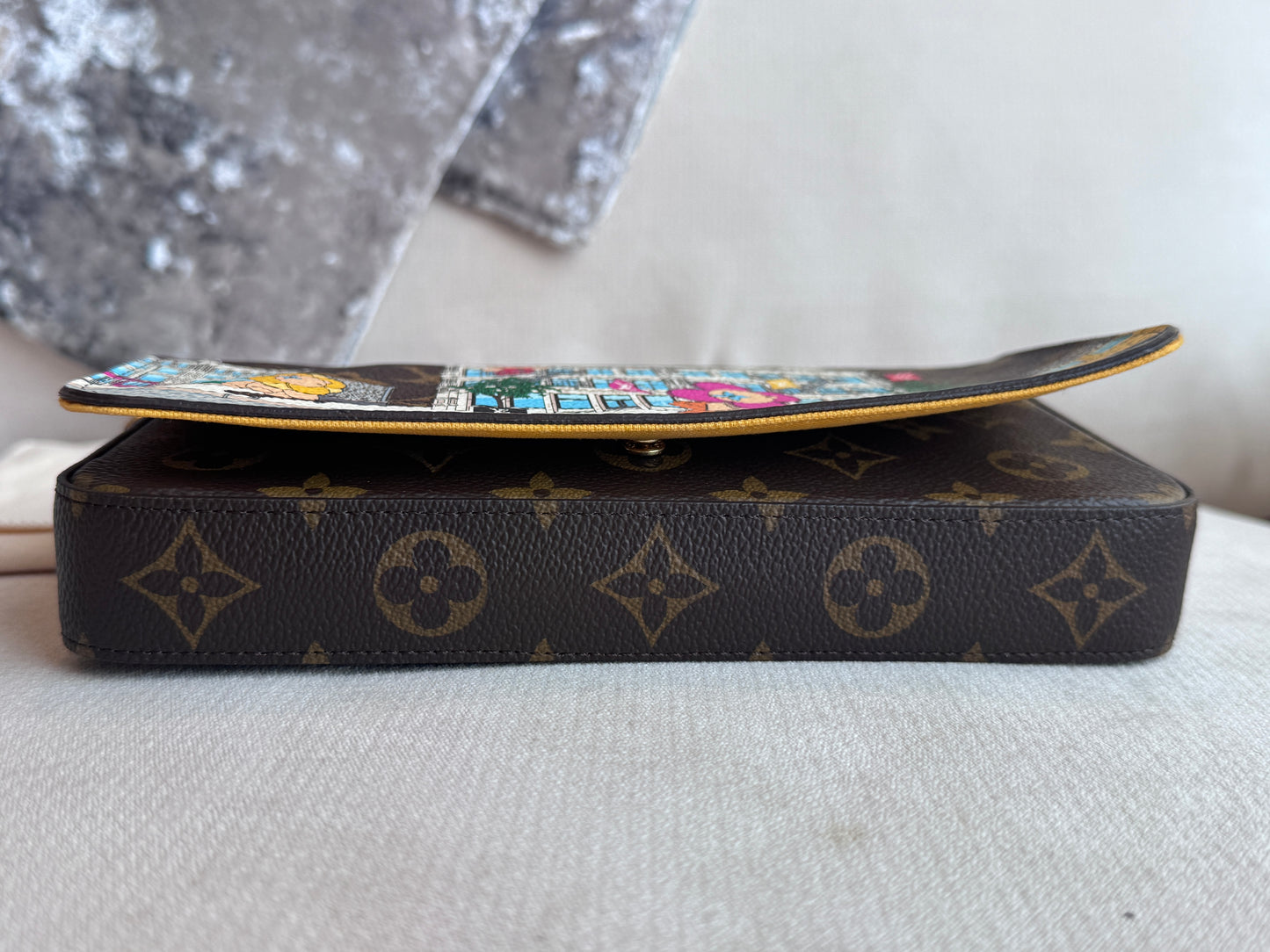 Louis Vuitton Felicie Monogram Vivienne 2022 Holiday LE Yellow Crossbody