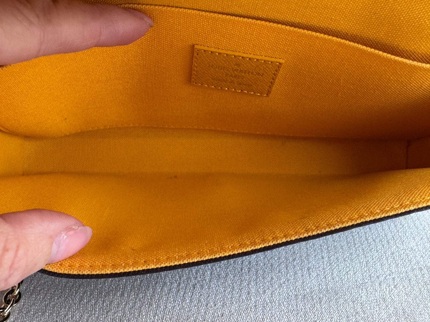 Louis Vuitton Felicie Monogram Vivienne 2022 Holiday LE Yellow Crossbody