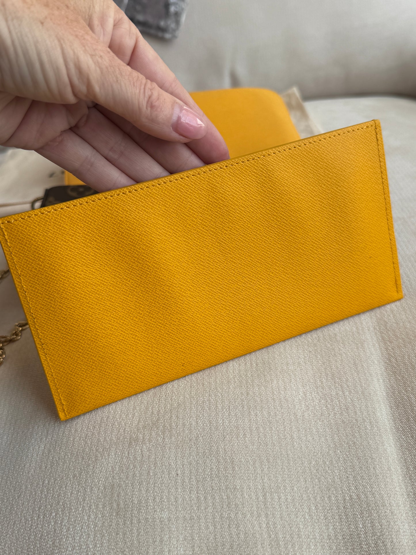 Louis Vuitton Felicie Monogram Vivienne 2022 Holiday LE Yellow Crossbody