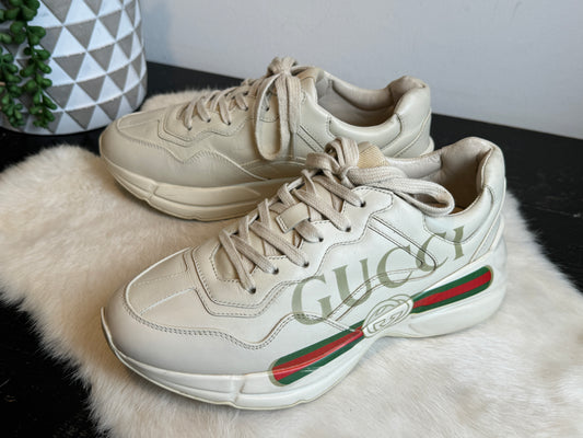 Gucci Rhyton Logo Ivory Sneakers 37EU