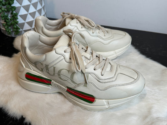 Gucci Rhyton Logo Ivory Sneakers 37.5EU/38EU