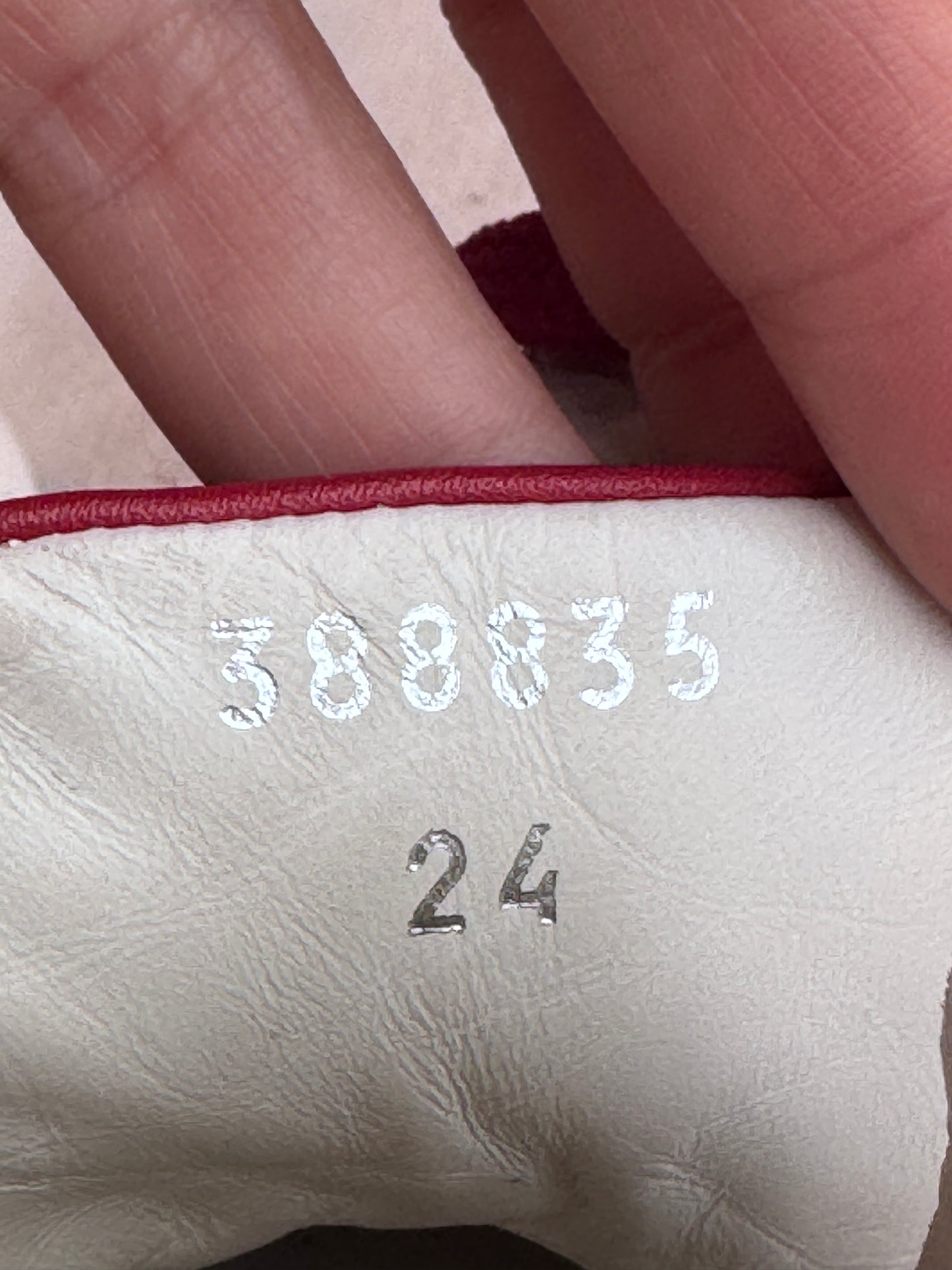 GUCCI Kids Red Leather High Tops Size 24EU