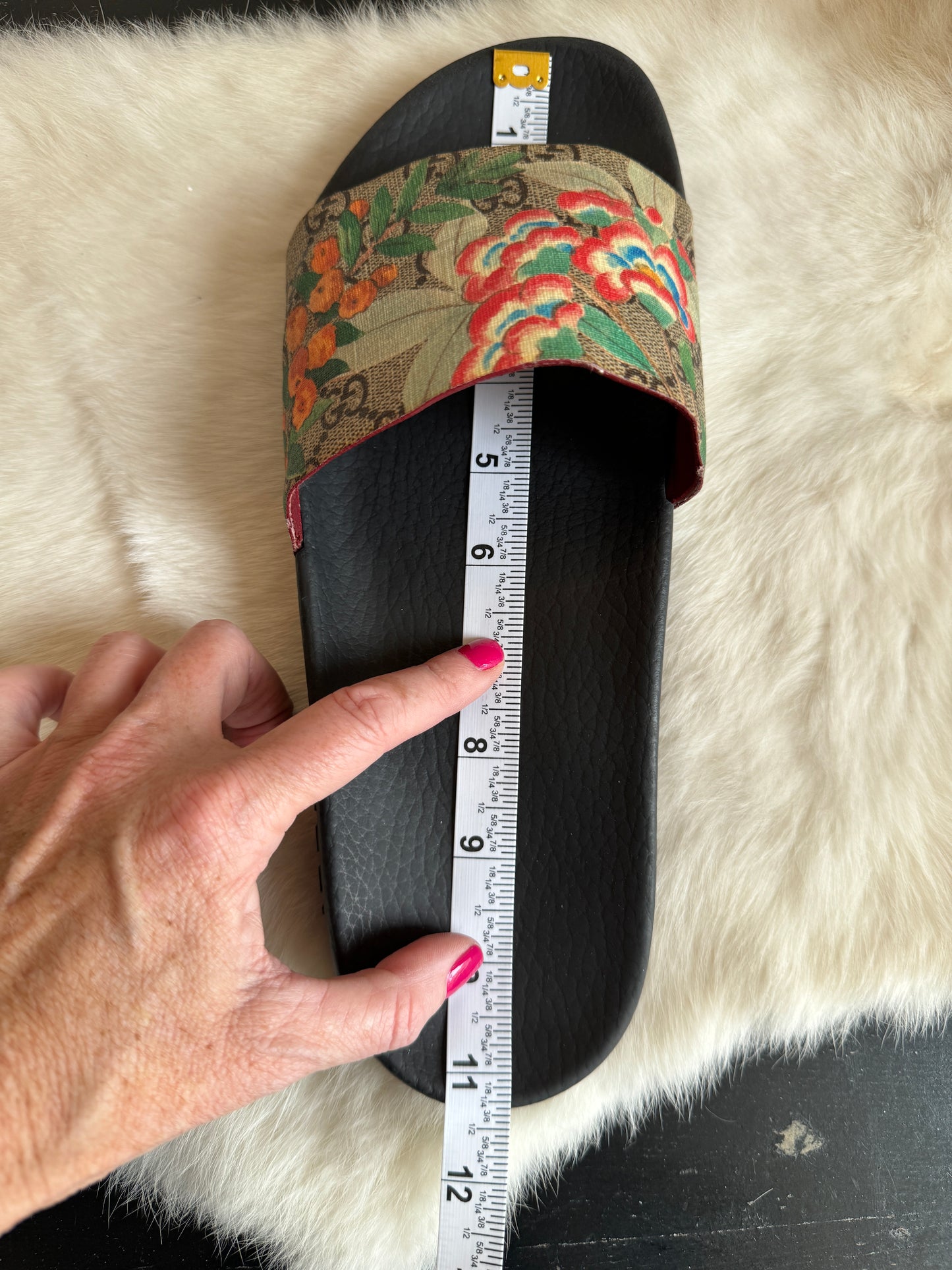 GUCCI Supreme Canvas Tian Mens Slides 10EU