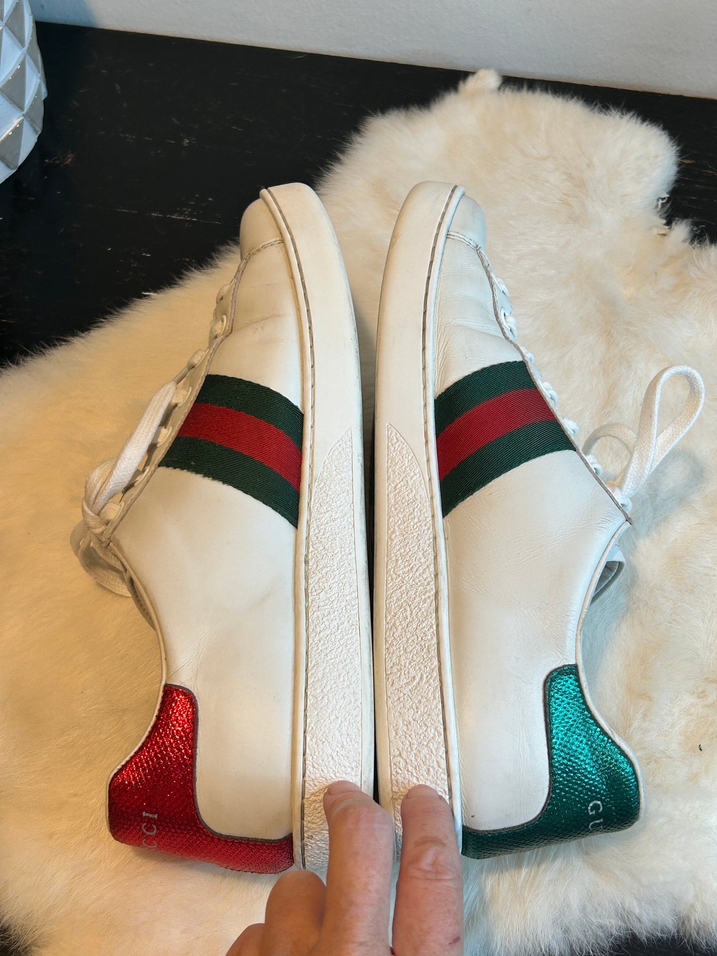 GUCCI Ace Rhinestone Arrow Sneakers Women's 39